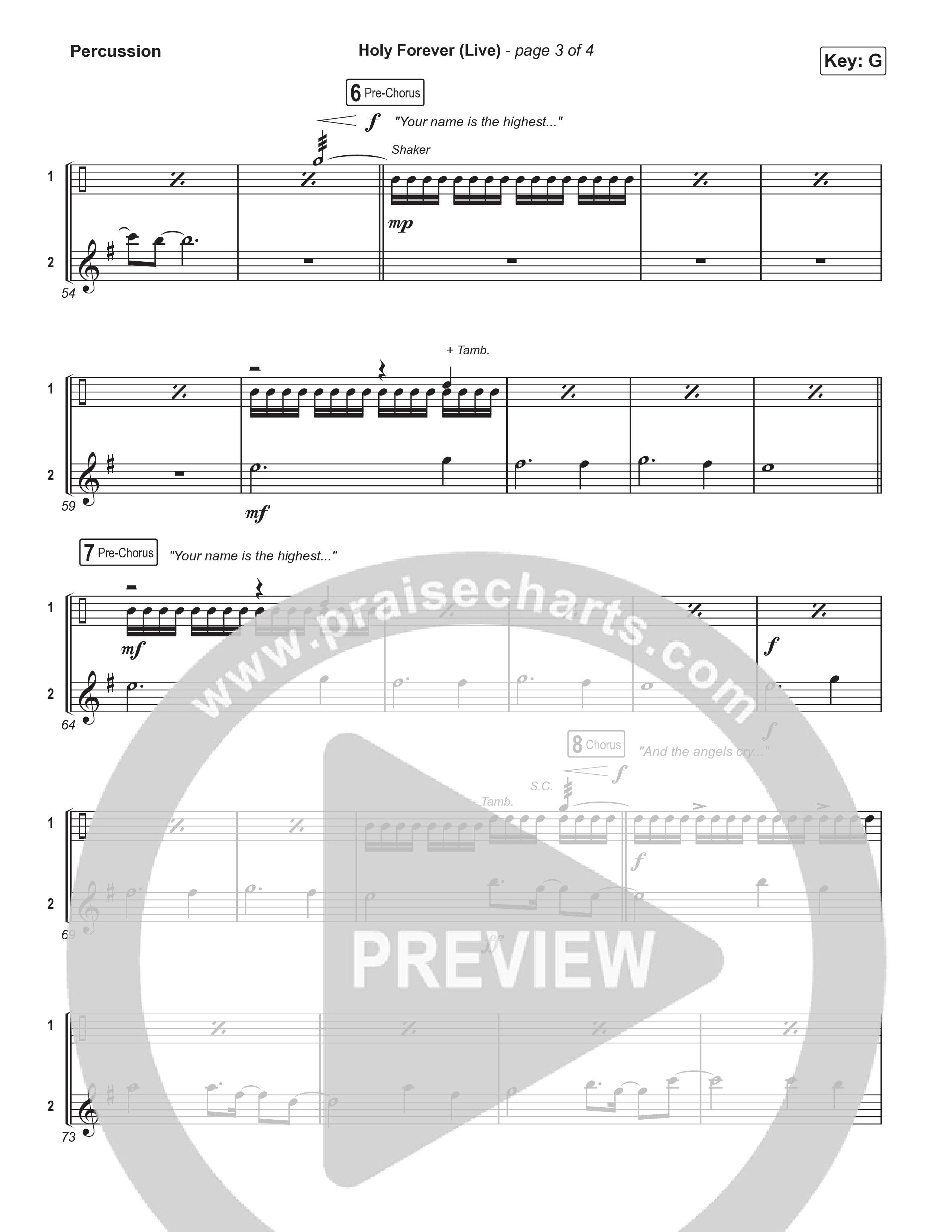 Holy Forever (Sing It Now) Percussion (CeCe Winans / Arr. Luke Gambill)