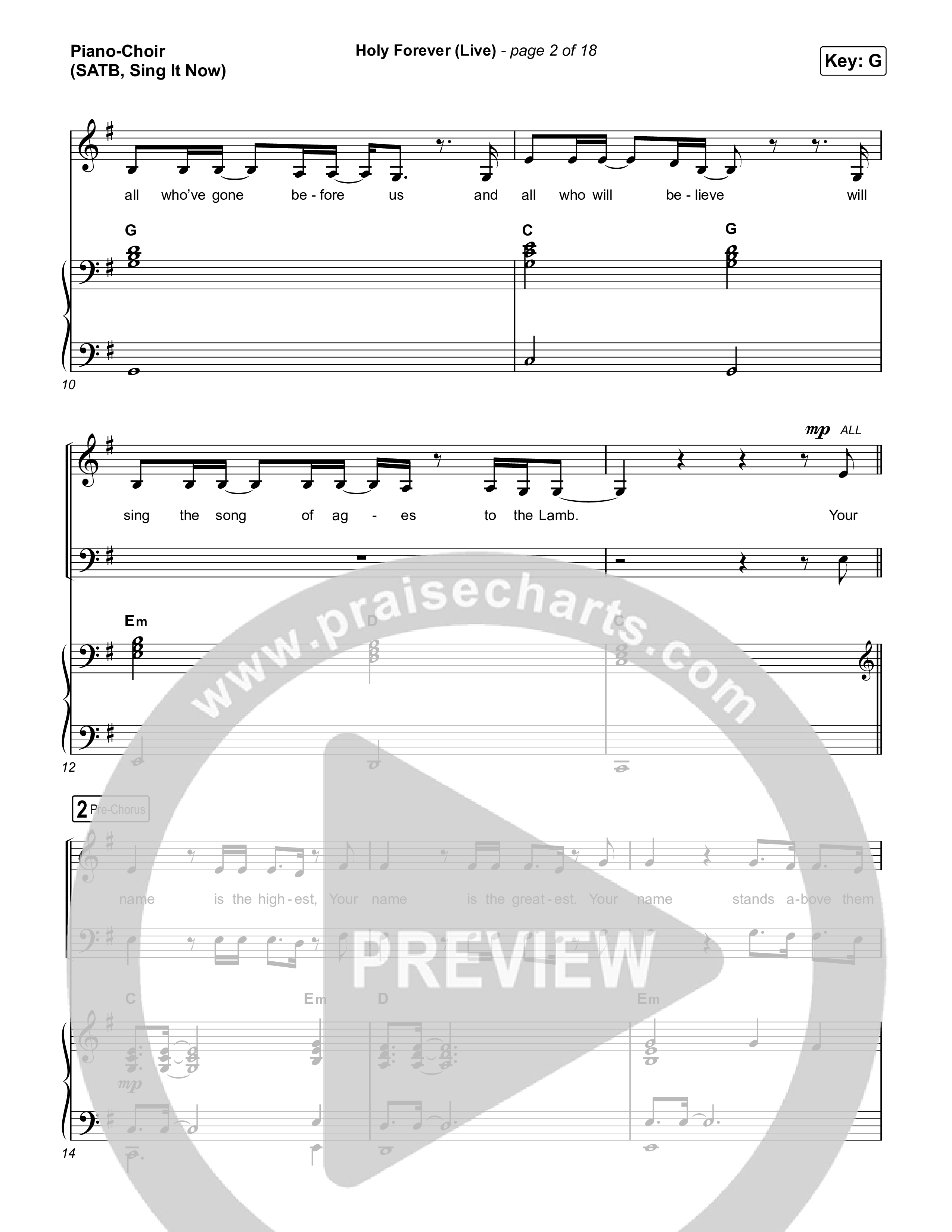 Holy Forever (Sing It Now) Piano/Choir (SATB) (CeCe Winans / Arr. Luke Gambill)