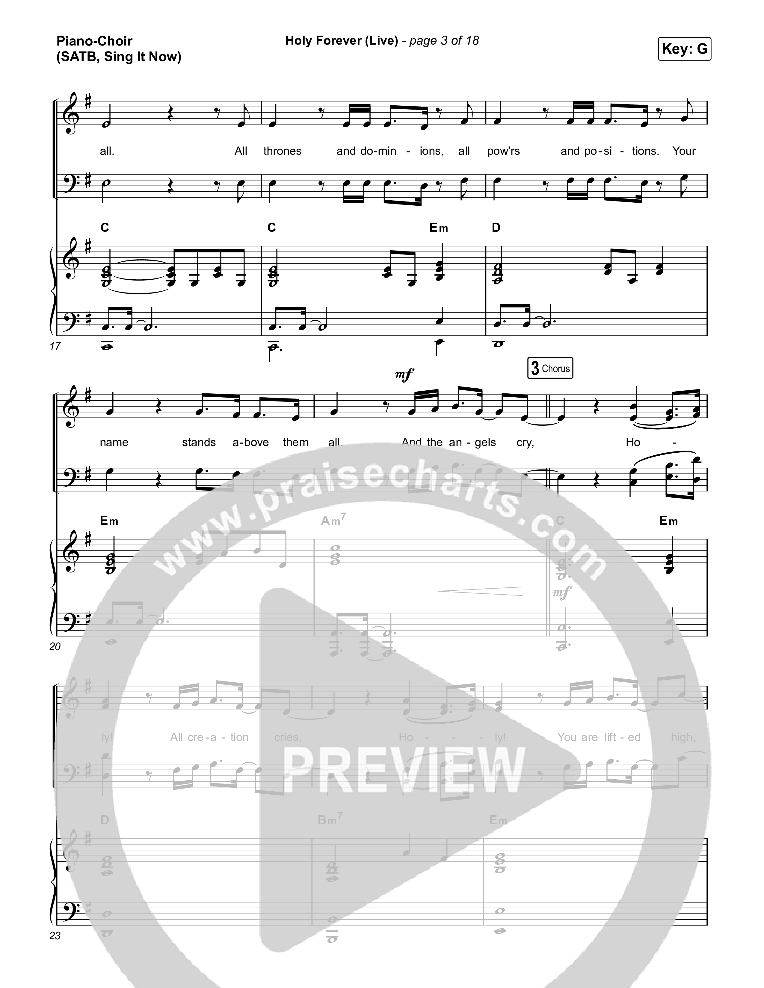 Holy Forever (Sing It Now) Piano/Choir (SATB) (CeCe Winans / Arr. Luke Gambill)