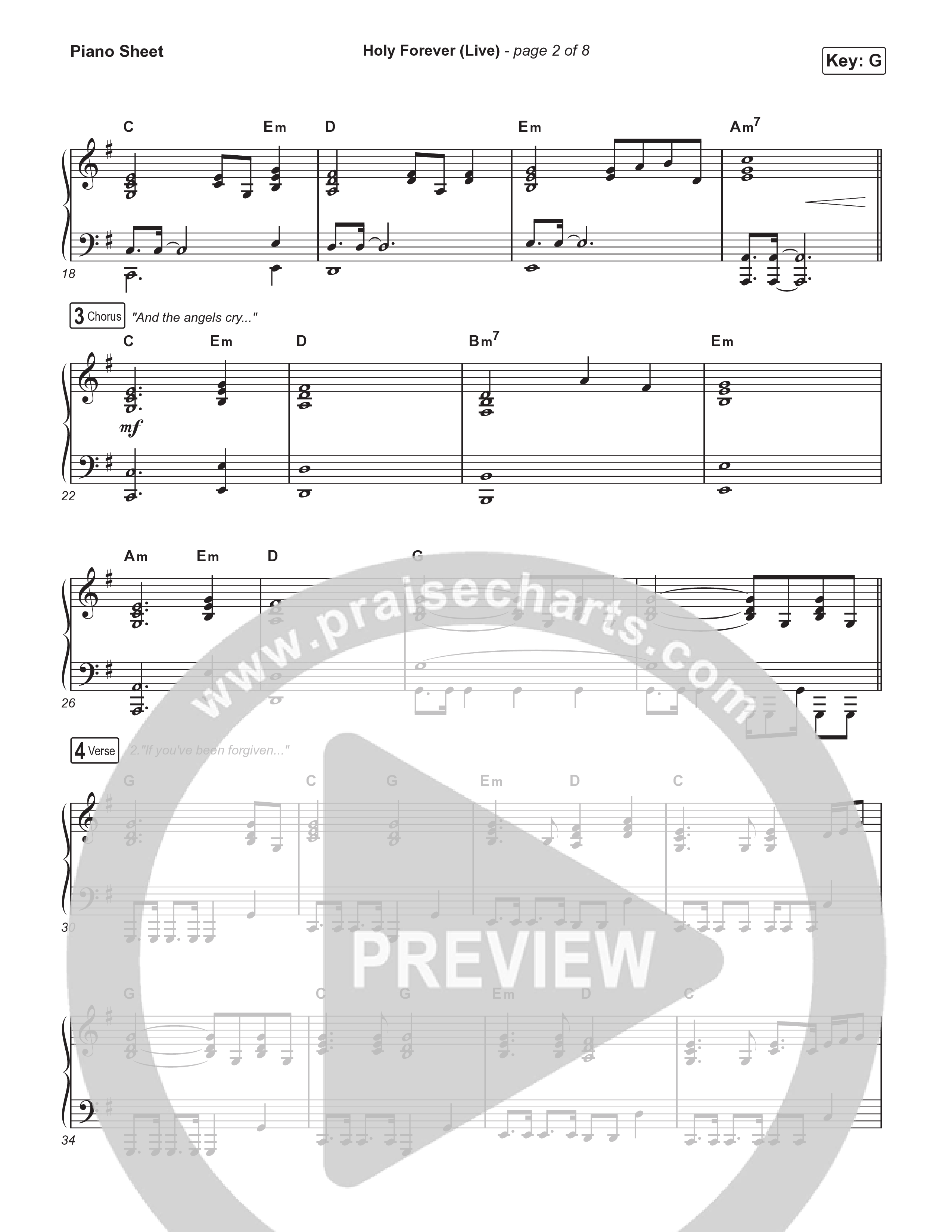 Holy Forever (Sing It Now) Piano Sheet (CeCe Winans / Arr. Luke Gambill)