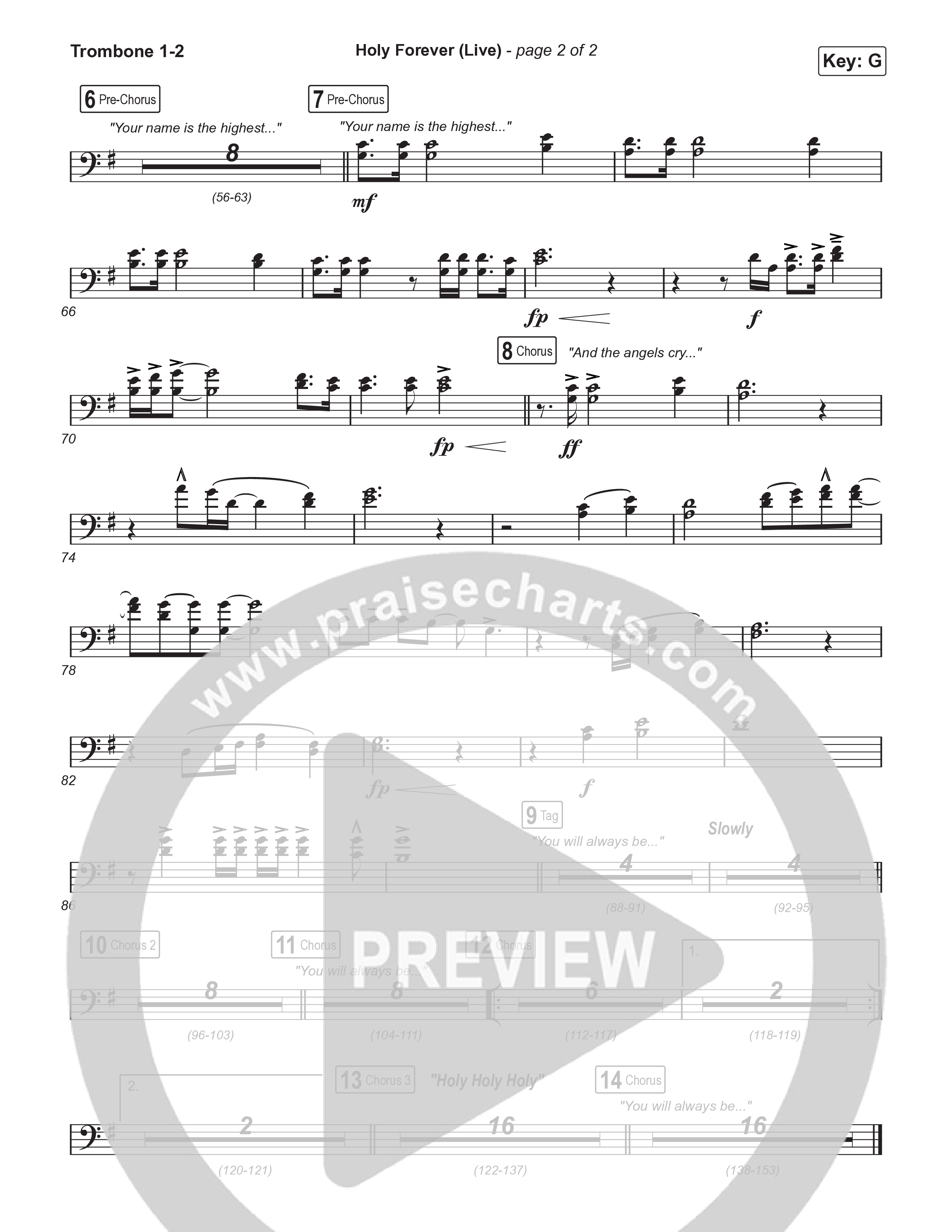 Holy Forever (Sing It Now) Trombone 1/2 (CeCe Winans / Arr. Luke Gambill)