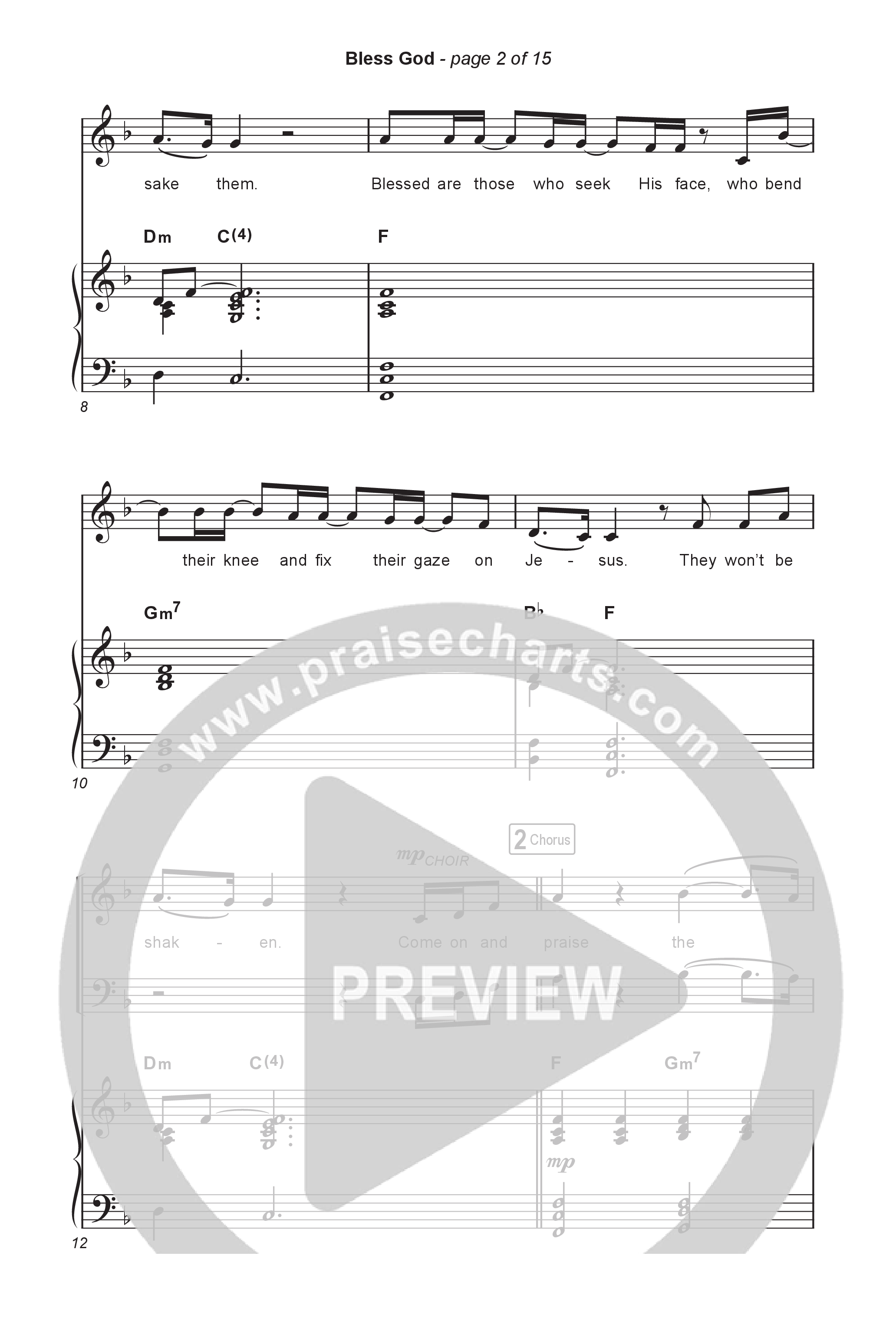 Bless God (Worship Choir/SAB) Octavo (SAB & Pno) (Brooke Ligertwood / Arr. Luke Gambill)