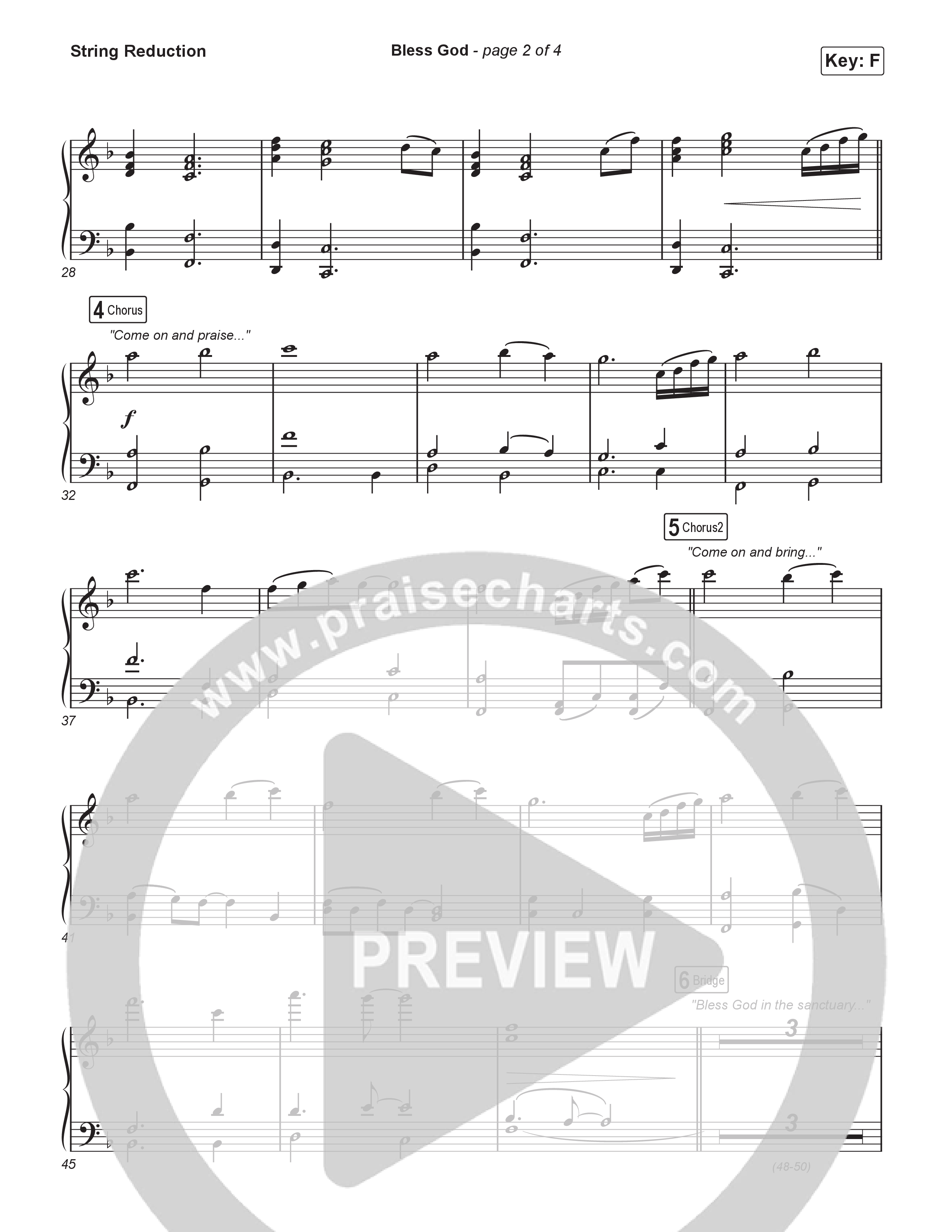 Bless God (Worship Choir/SAB) String Reduction (Brooke Ligertwood / Arr. Luke Gambill)