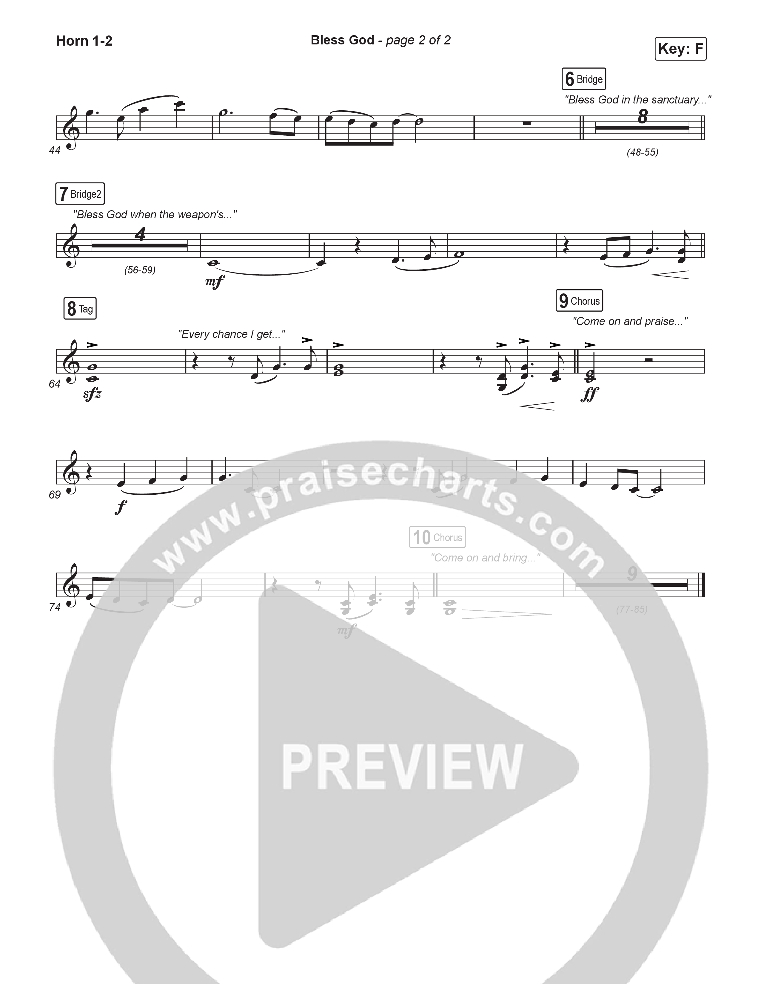 Bless God (Unison/2-Part) Brass Pack (Brooke Ligertwood / Arr. Luke Gambill)