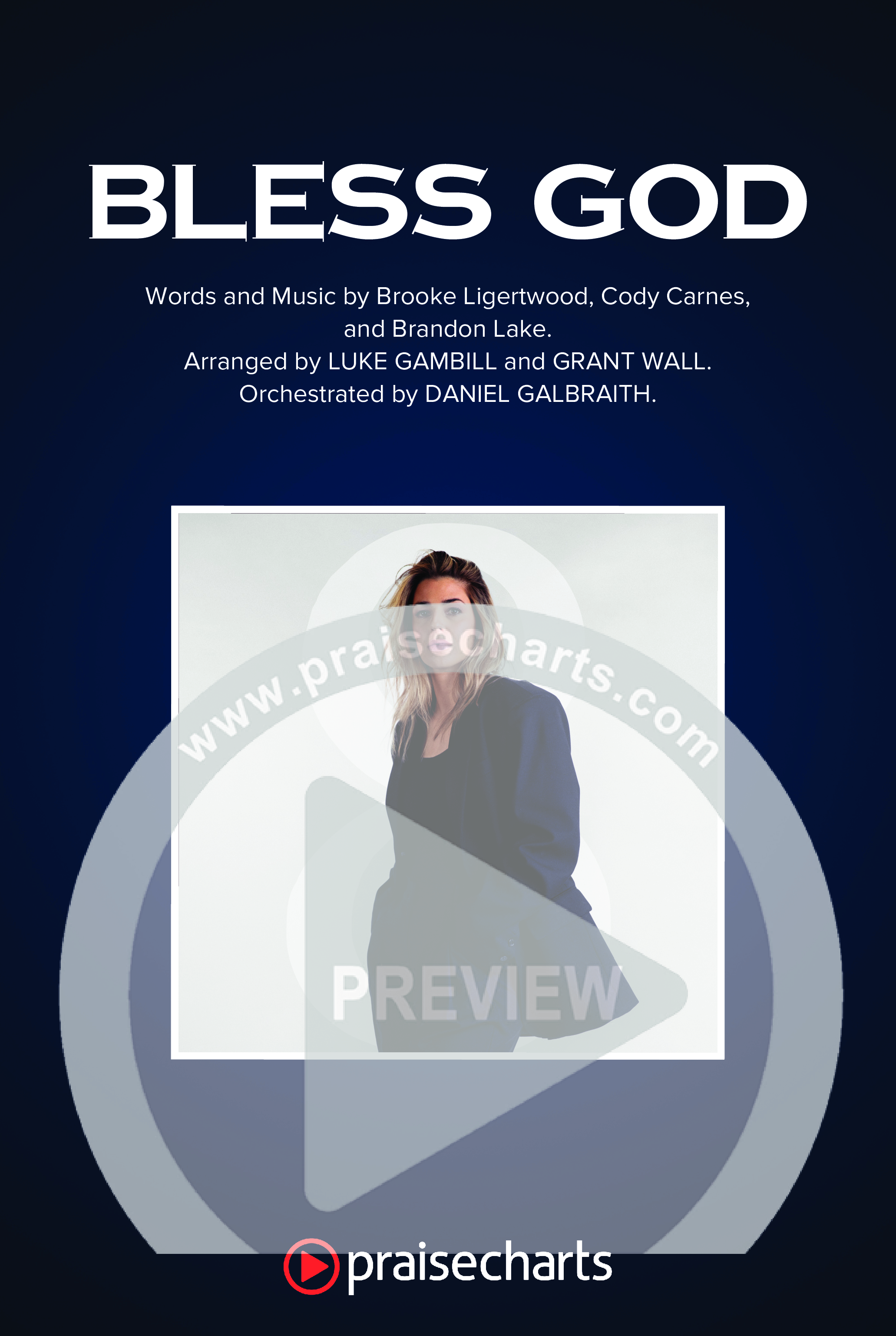Bless God (Unison/2-Part) Octavo Cover Sheet (Brooke Ligertwood / Arr. Luke Gambill)