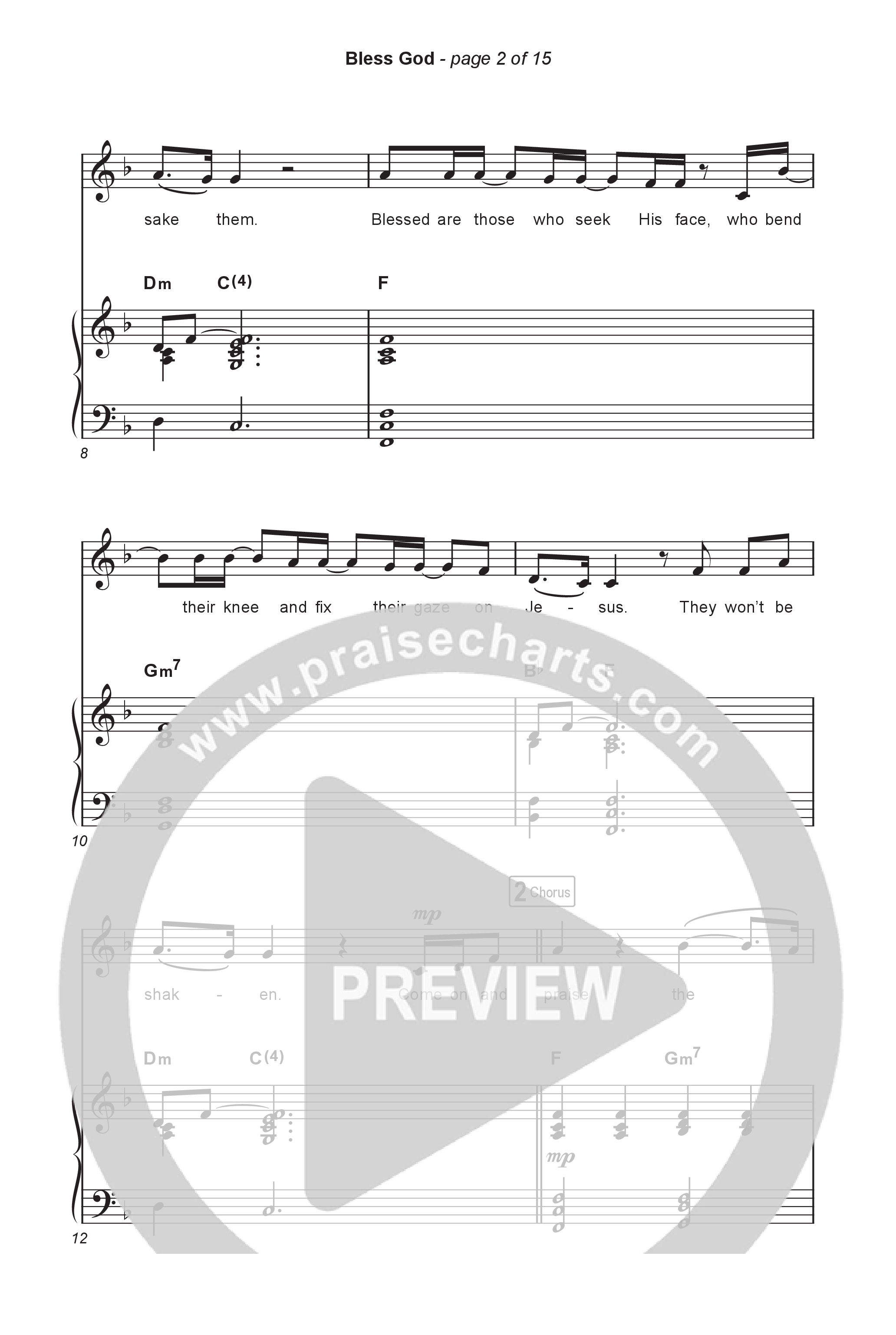 Bless God (Unison/2-Part) Octavo (Uni/2-Part & Pno) (Brooke Ligertwood / Arr. Luke Gambill)