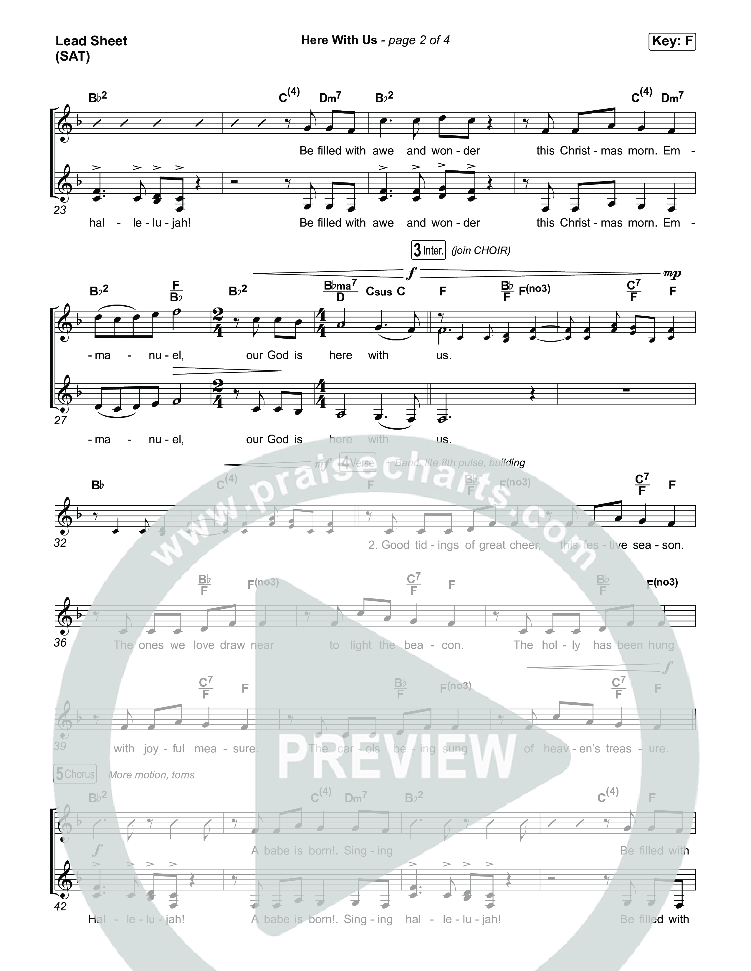 Here With Us Lead Sheet (SAT) (Michael W. Smith)