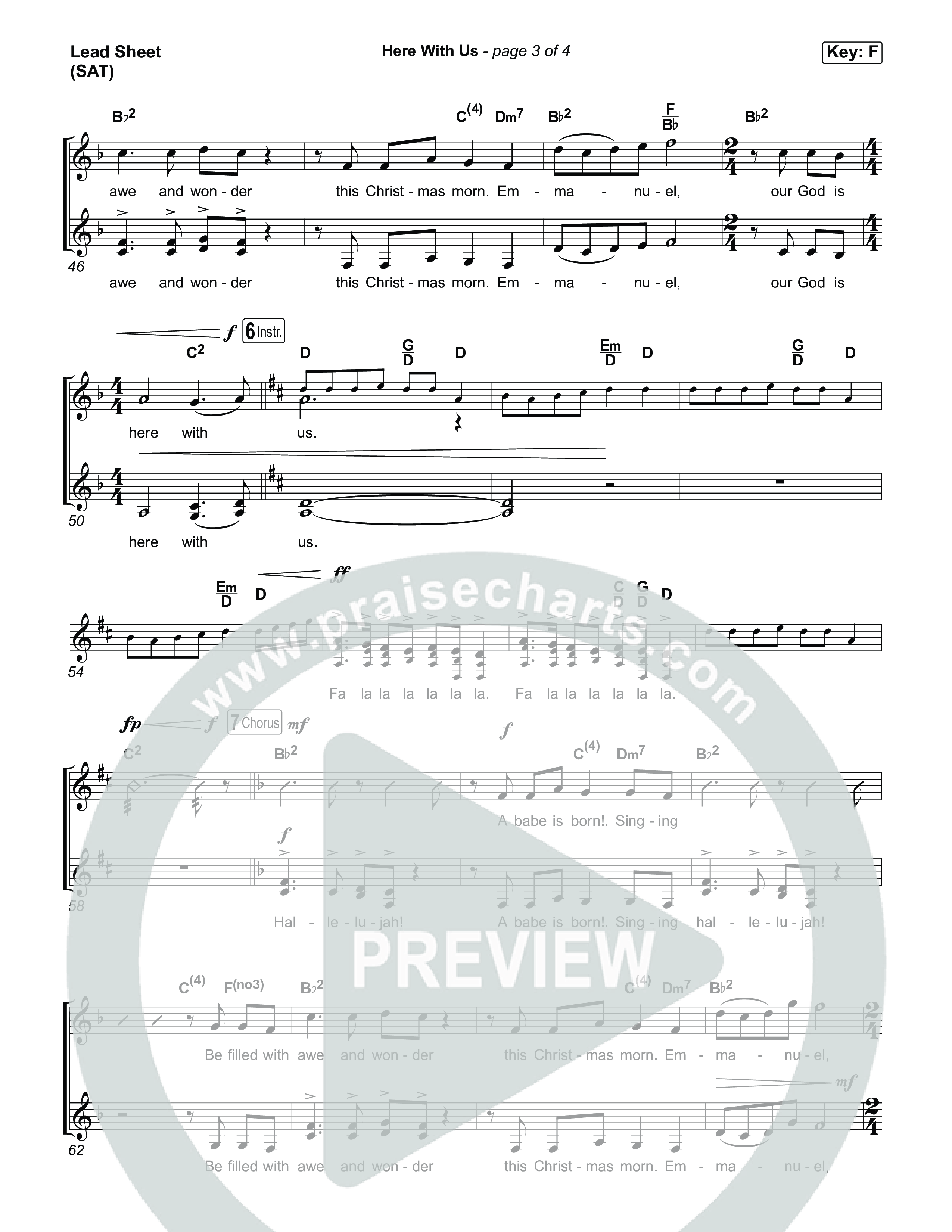 Here With Us Lead Sheet (SAT) (Michael W. Smith)