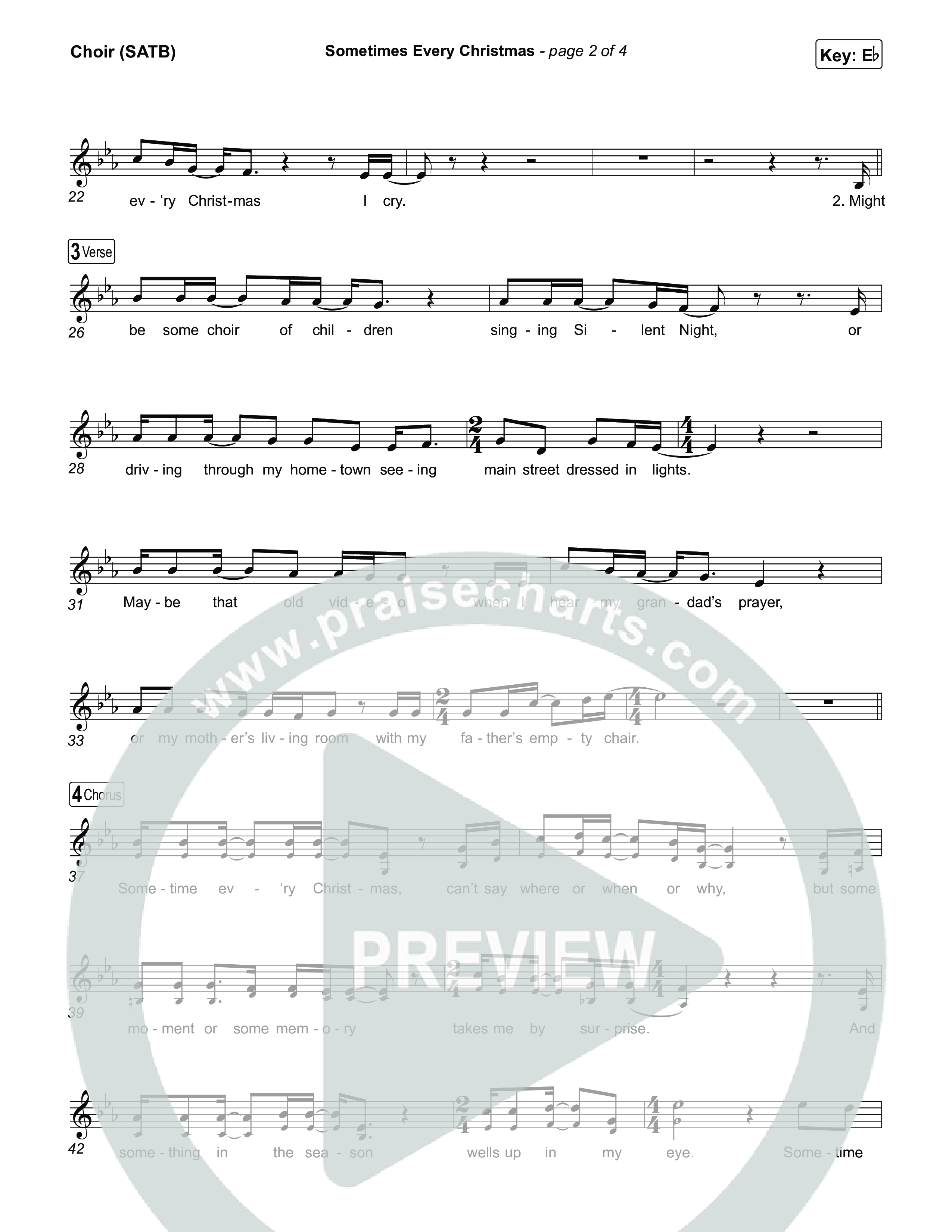 Sometime Every Christmas Vocal Sheet (SATB) (Michael W. Smith)