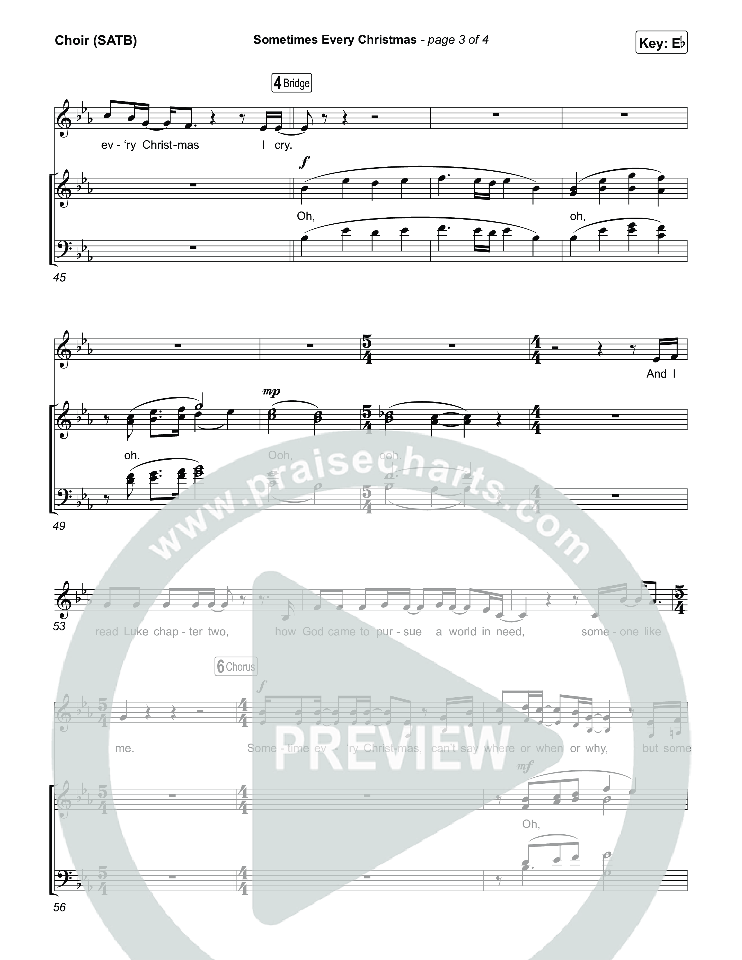 Sometime Every Christmas Vocal Sheet (SATB) (Michael W. Smith)