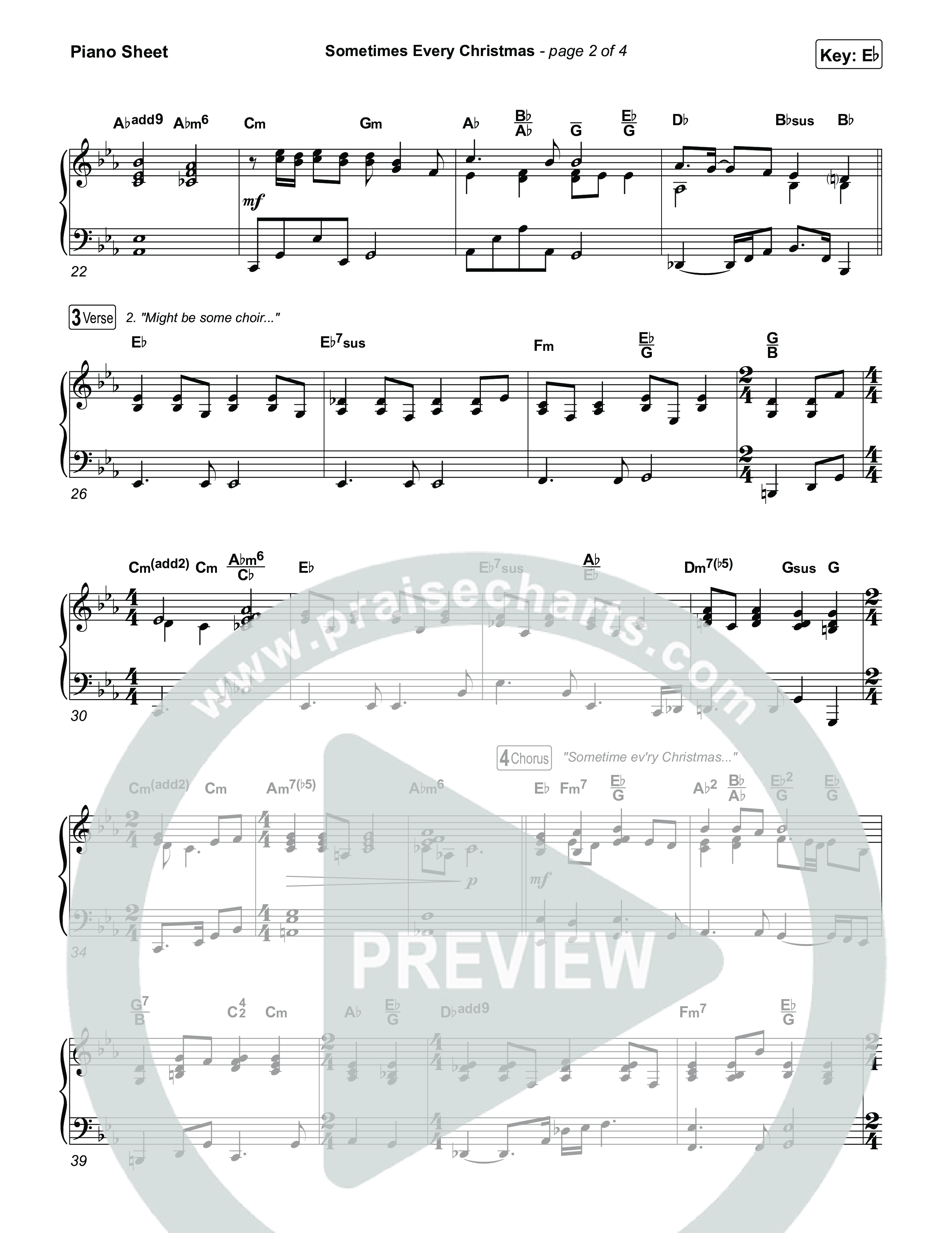 Sometime Every Christmas Piano Sheet (Michael W. Smith)