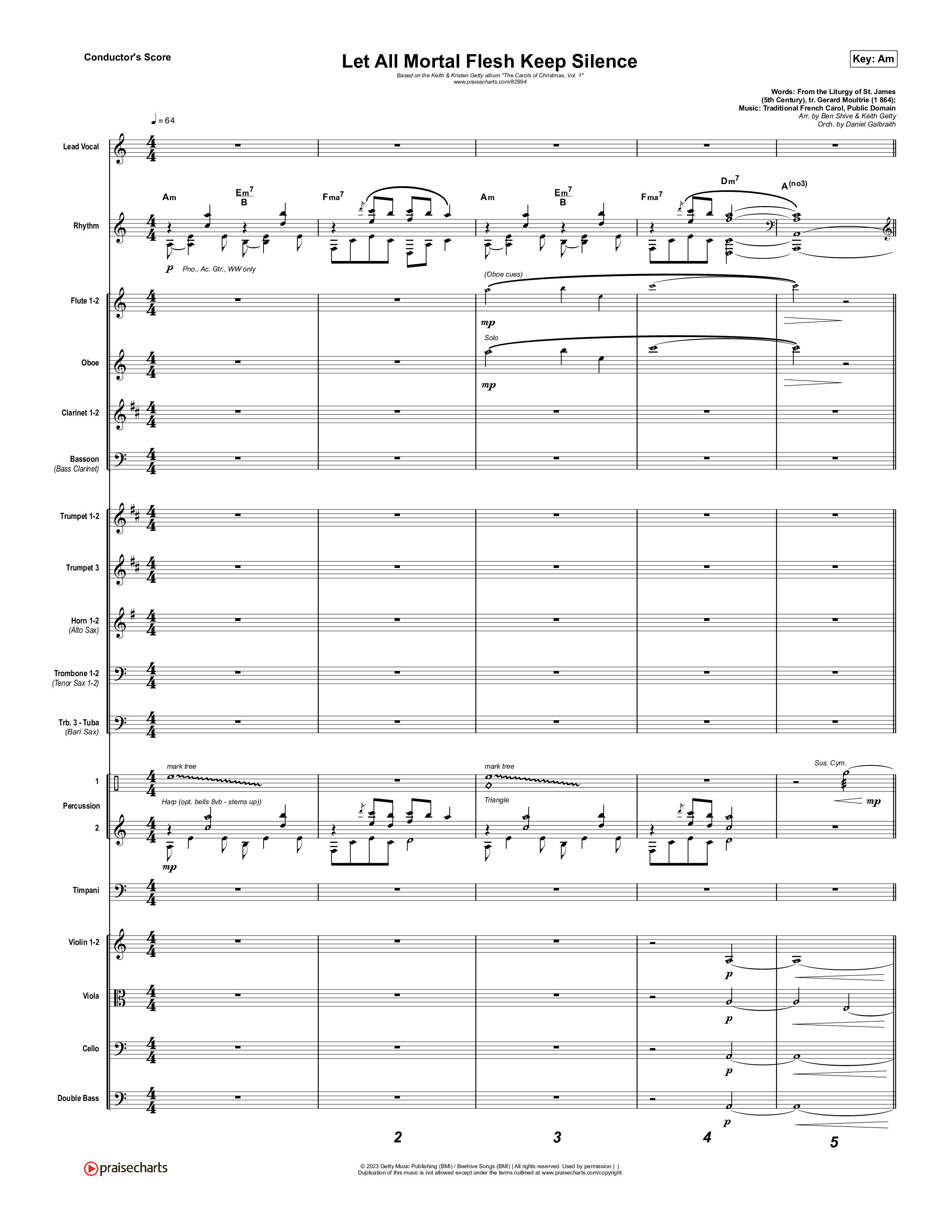 Let All Mortal Flesh Keep Silence Conductor's Score (Keith & Kristyn Getty / JJ Heller)
