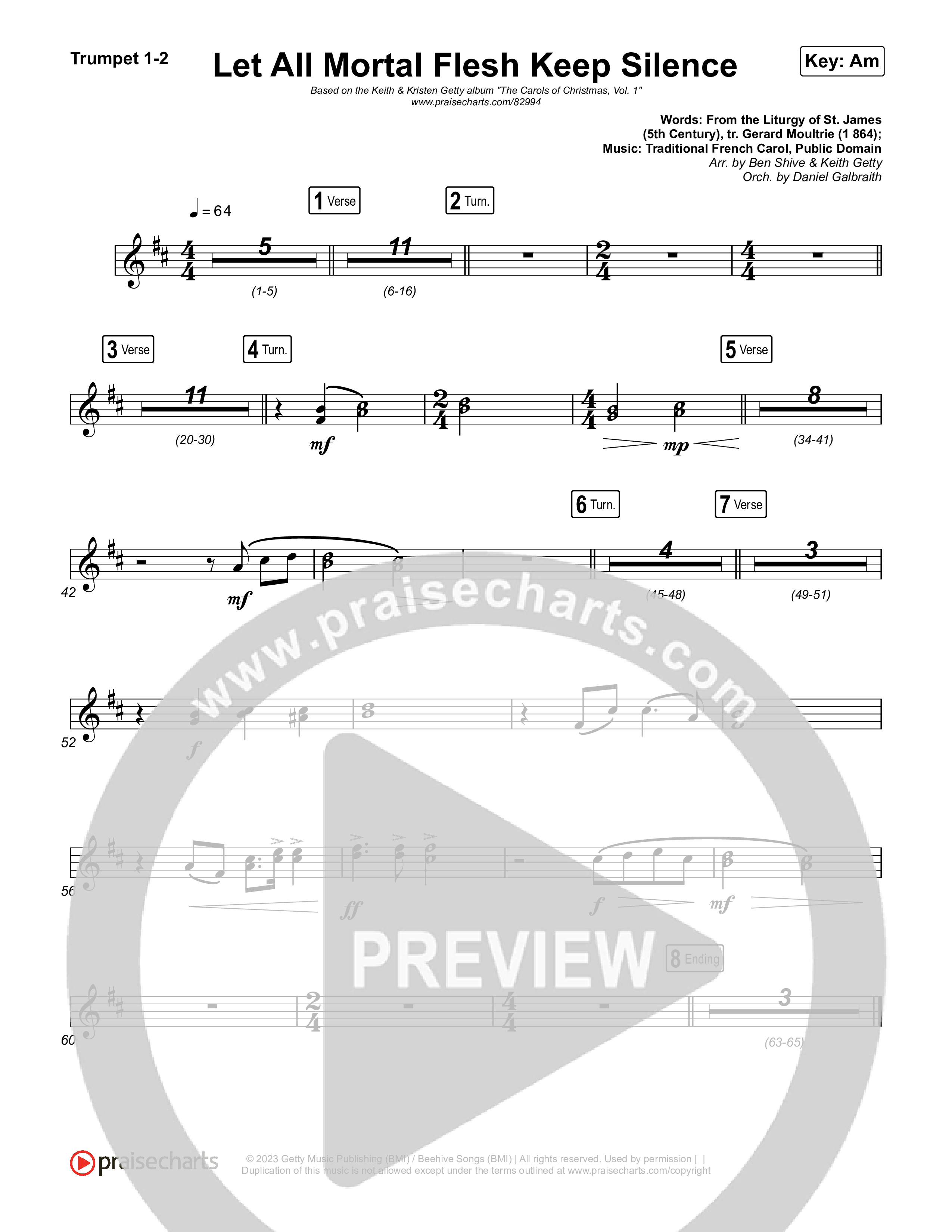 Let All Mortal Flesh Keep Silence Trumpet 1,2 (Keith & Kristyn Getty / JJ Heller)