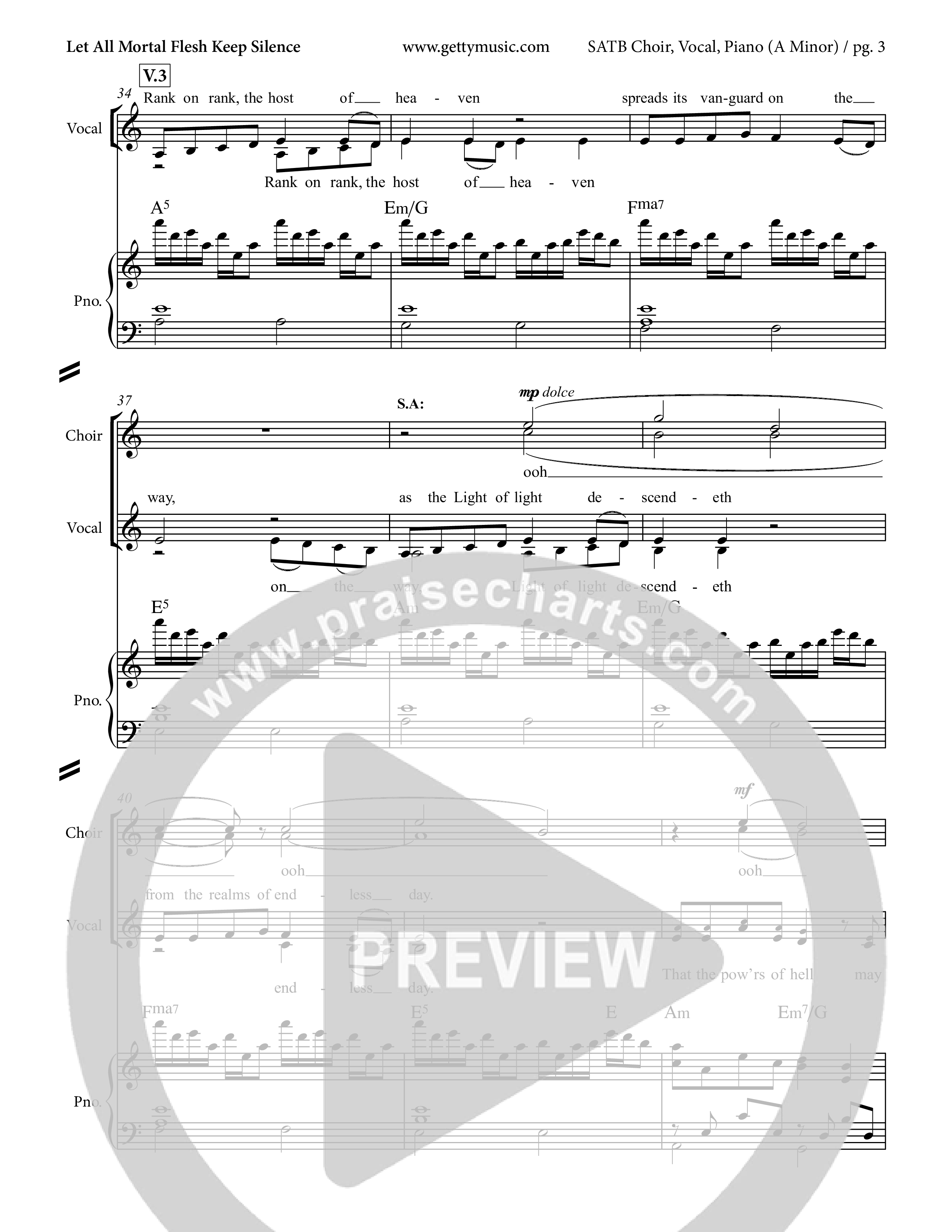 Let All Mortal Flesh Keep Silence Piano/Vocal (SATB) (Keith & Kristyn Getty)