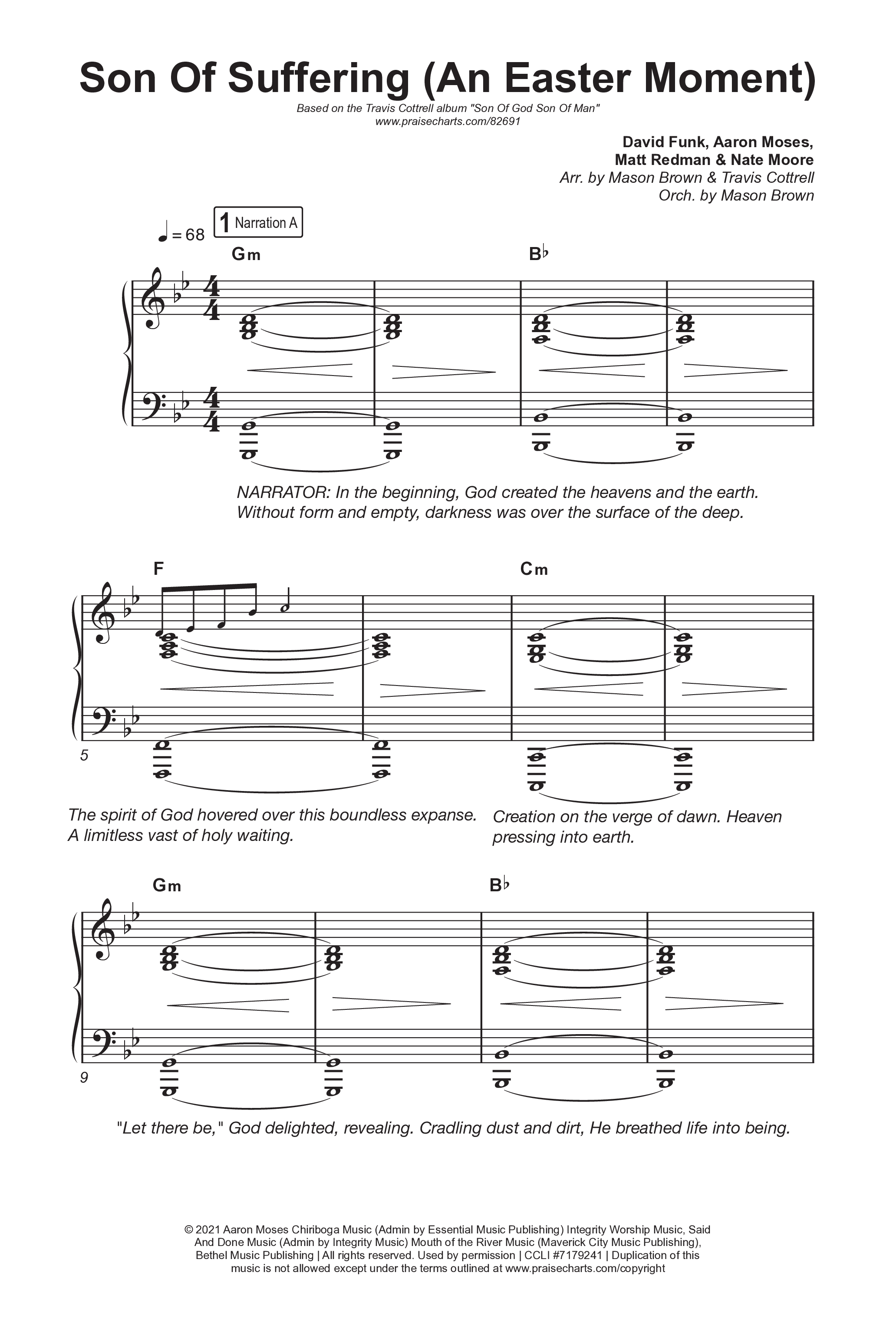 Son Of God Son Of Man (8 Song Choral Collection) Song 1 (Octavo SATB) (Travis Cottrell / Arr. Mason Brown)