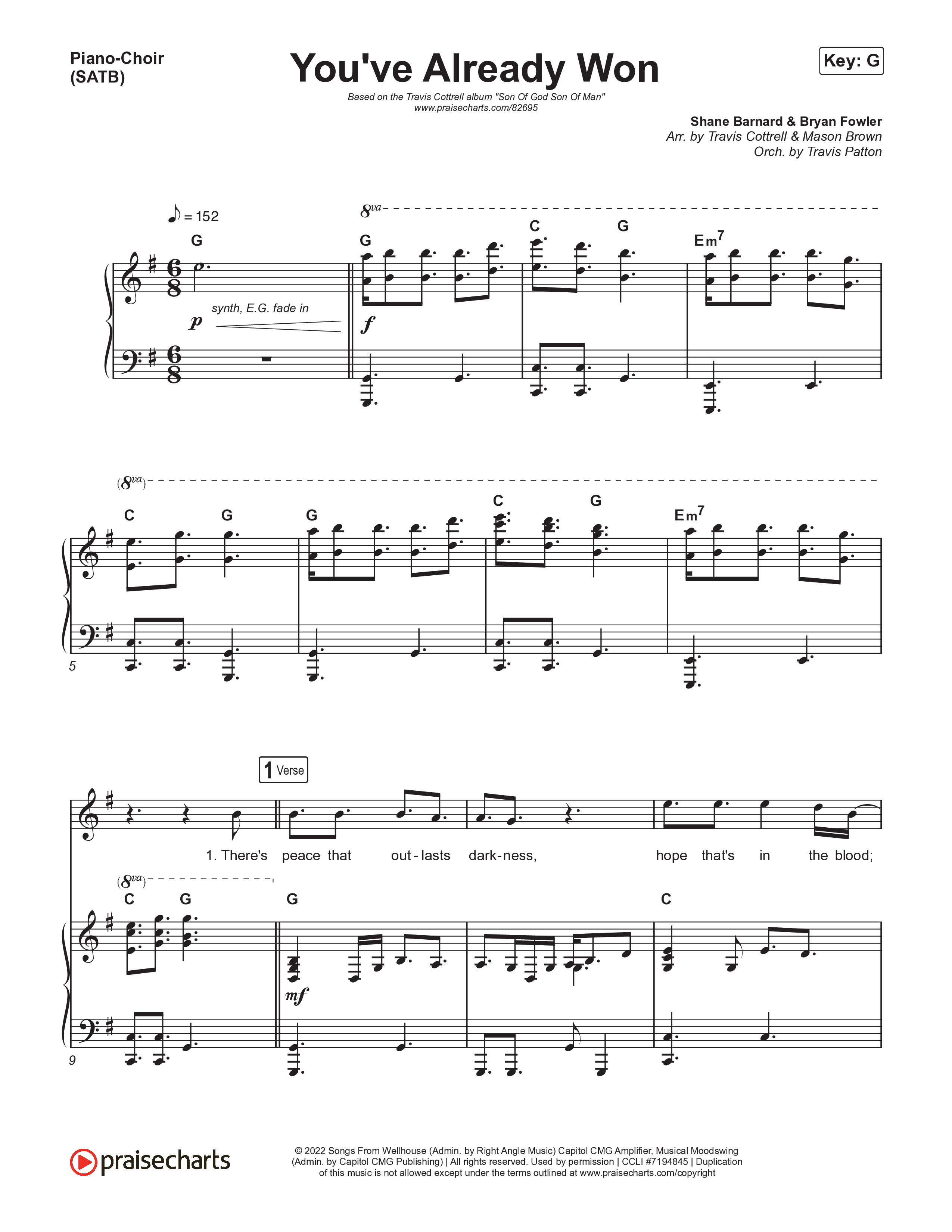 Son Of God Son Of Man (8 Song Choral Collection) Song 3 (Piano SATB) (Travis Cottrell / Arr. Mason Brown)
