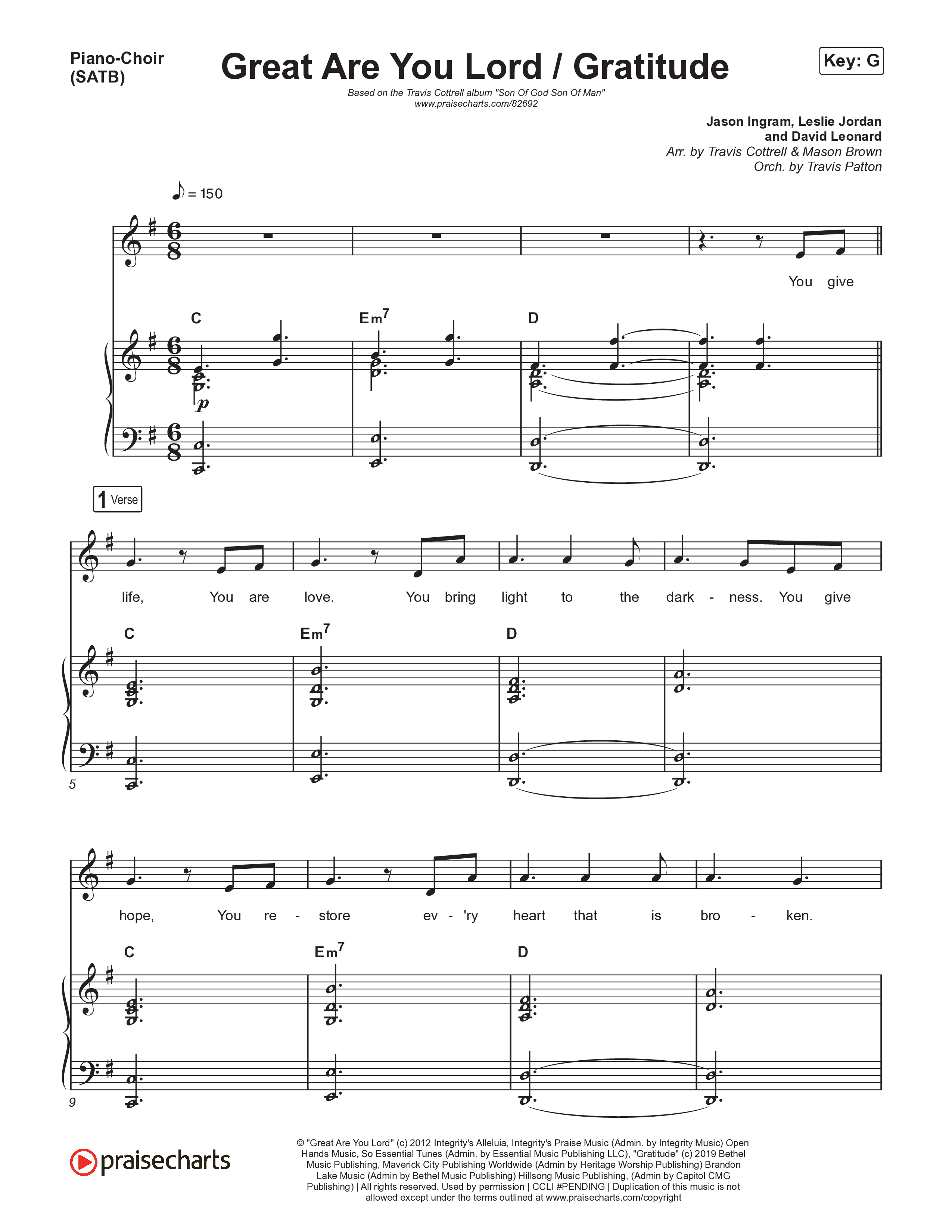 Son Of God Son Of Man (8 Song Choral Collection) Song 5 (Piano SATB) (Travis Cottrell / Arr. Mason Brown)