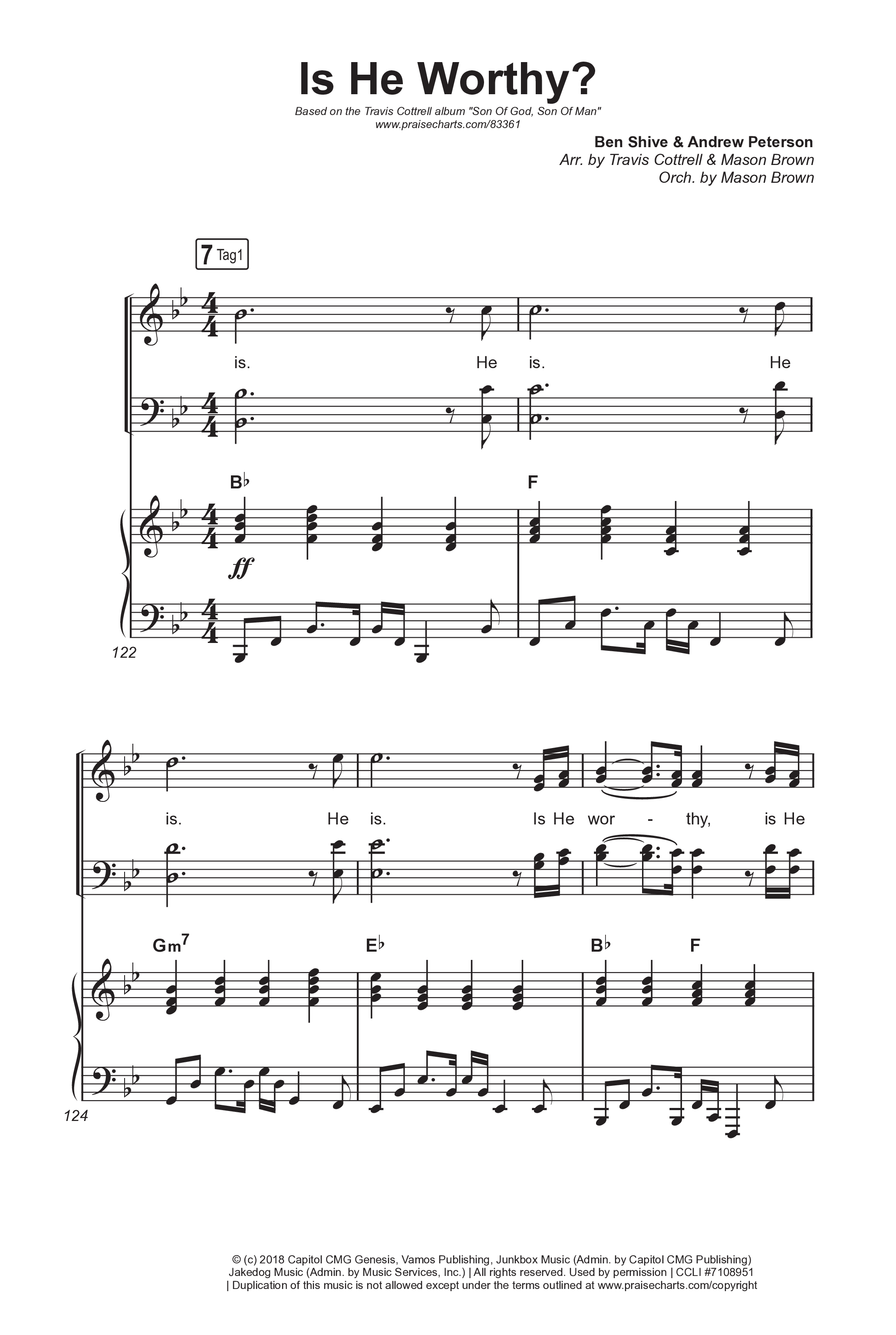 Son Of God Son Of Man (8 Song Choral Collection) Song 8 (Octavo SATB) (Travis Cottrell / Arr. Mason Brown)