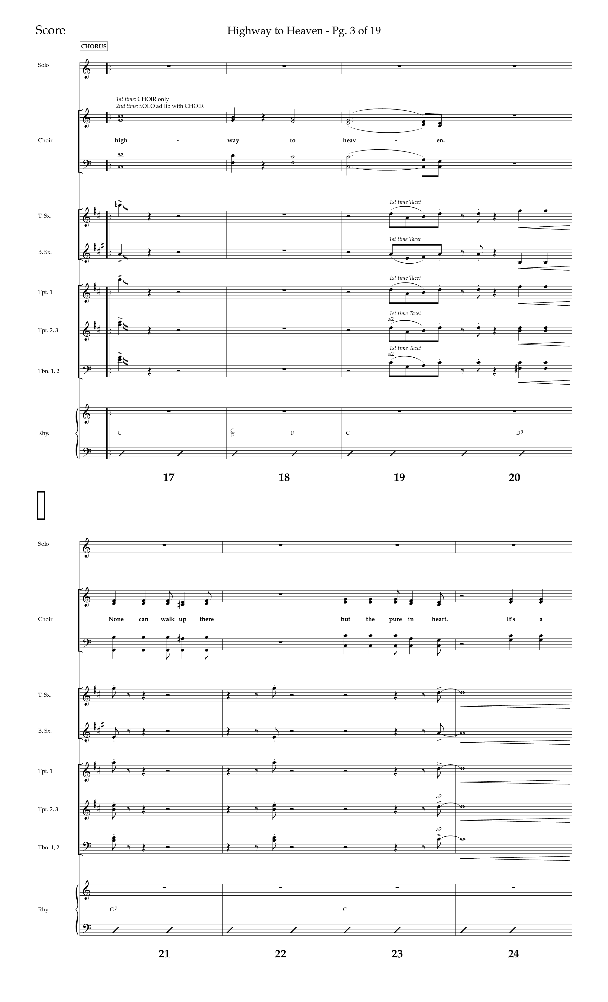 Highway To Heaven with When We All Get To Heaven (Choral Anthem SATB) Conductor's Score (Lifeway Choral / Arr. Bradley Knight)