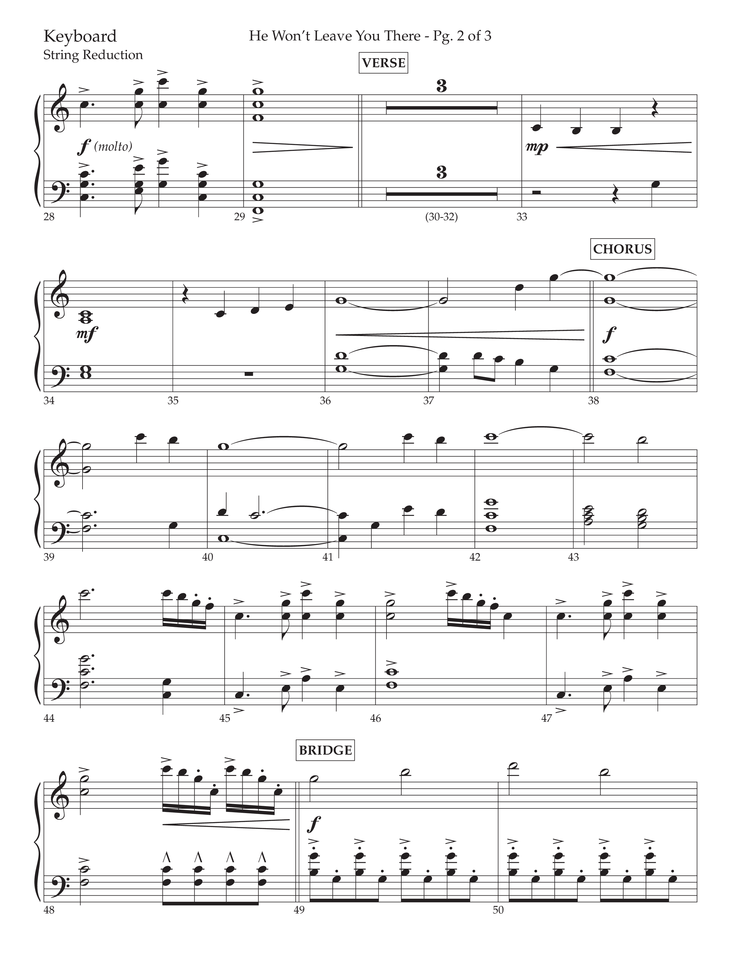 He Won't Leave You There (Choral Anthem SATB) String Reduction (Lifeway Choral / Arr. David Wise / Orch. David Shipps)