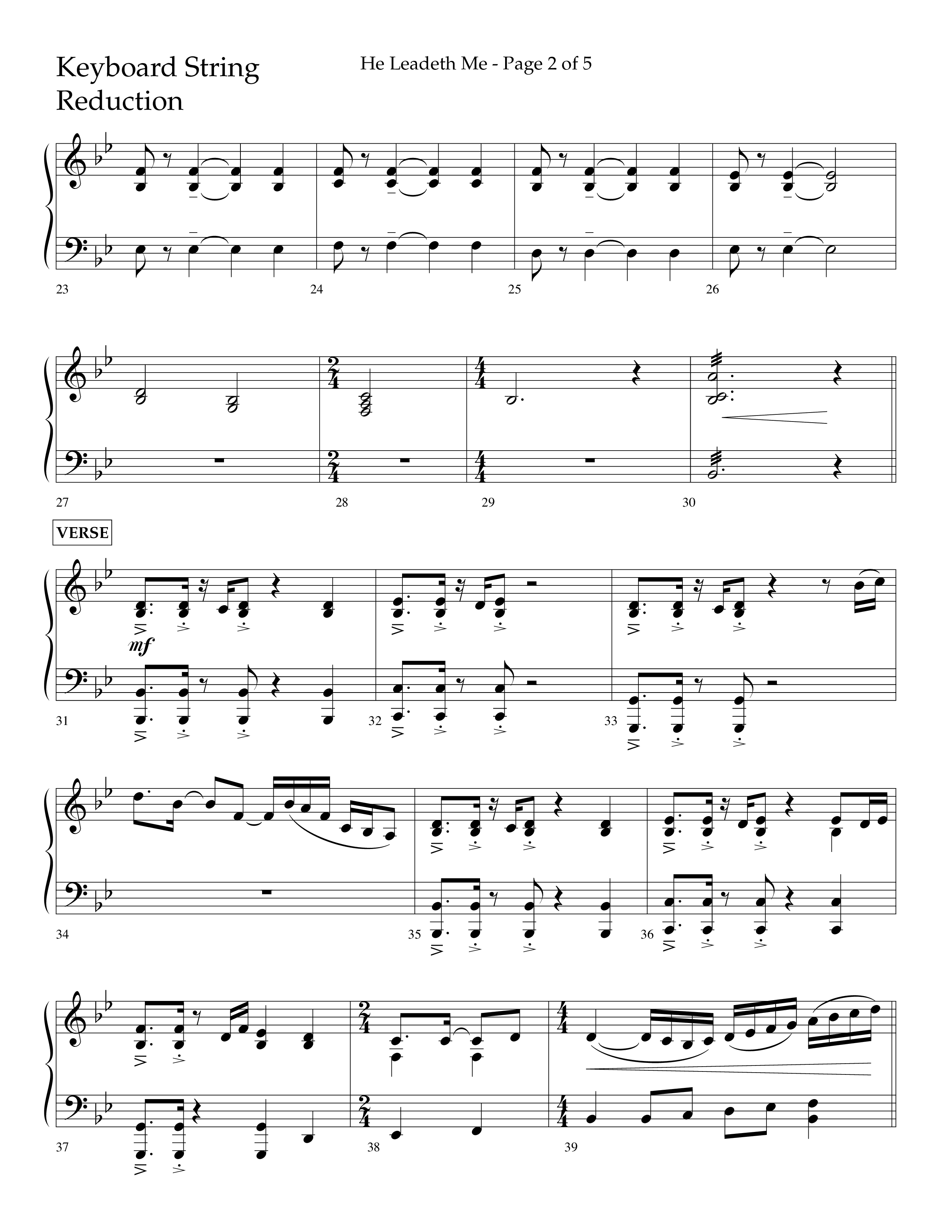 He Leadeth Me (Choral Anthem SATB) String Reduction (Lifeway Choral / Arr. Eric Belvin / Arr. John Bolin / Arr. Don Koch)
