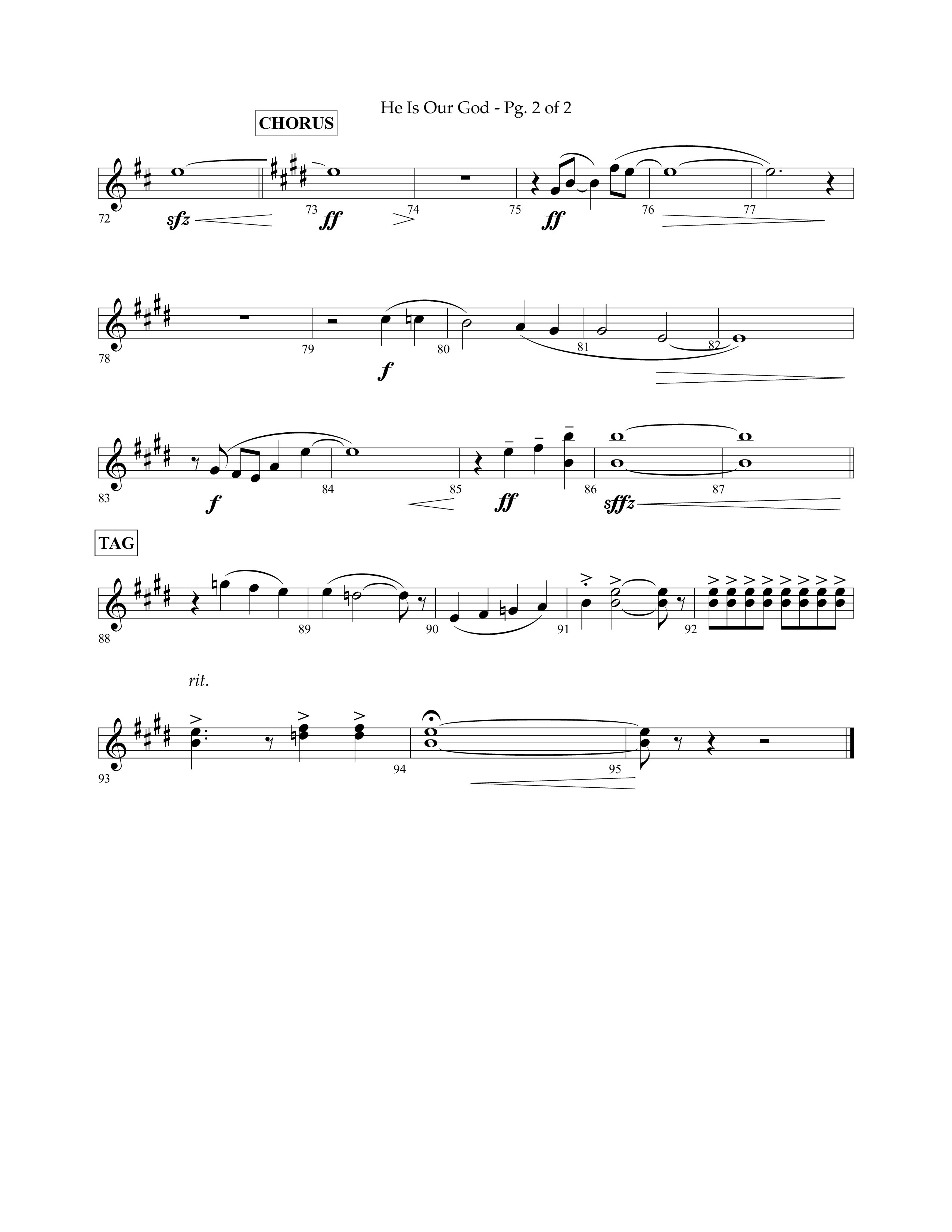 He Is Our God (Choral Anthem SATB) Alto Sax 1/2 (Lifeway Choral / Arr. John Bolin / Arr. Don Koch / Arr. Eric Belvin / Orch. Phillip Keveren)