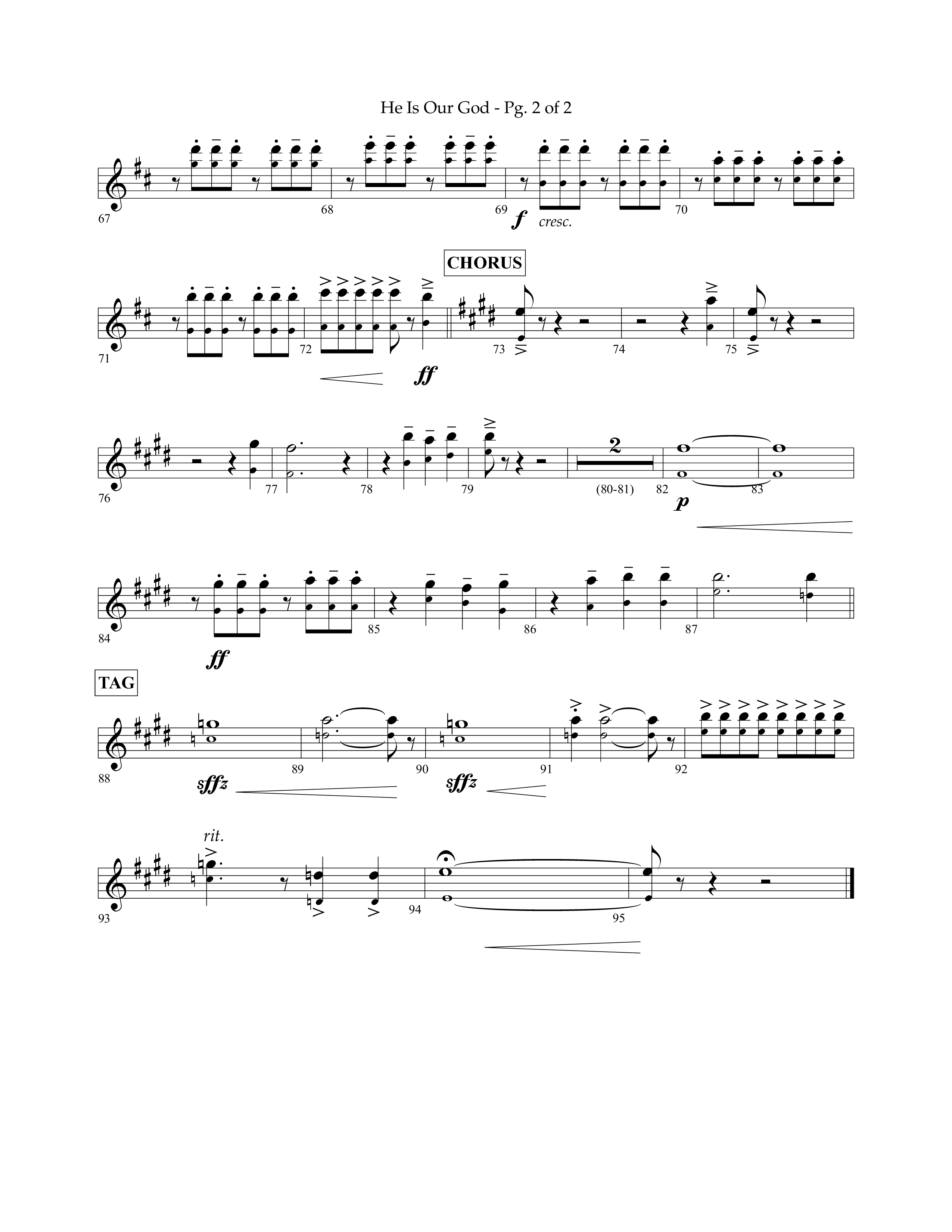 He Is Our God (Choral Anthem SATB) Bari Sax (Lifeway Choral / Arr. John Bolin / Arr. Don Koch / Arr. Eric Belvin / Orch. Phillip Keveren)