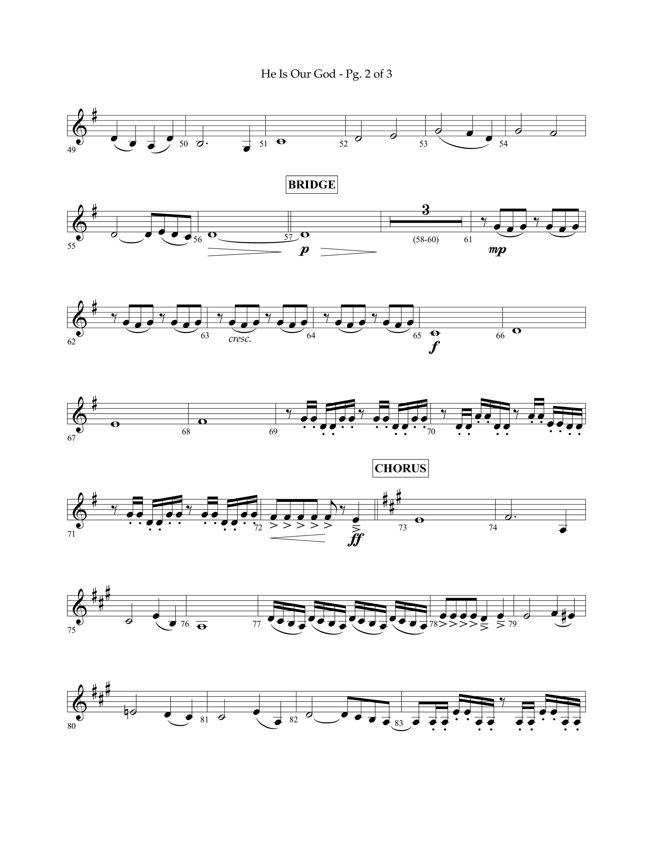 He Is Our God (Choral Anthem SATB) Clarinet 3 (Lifeway Choral / Arr. John Bolin / Arr. Don Koch / Arr. Eric Belvin / Orch. Phillip Keveren)