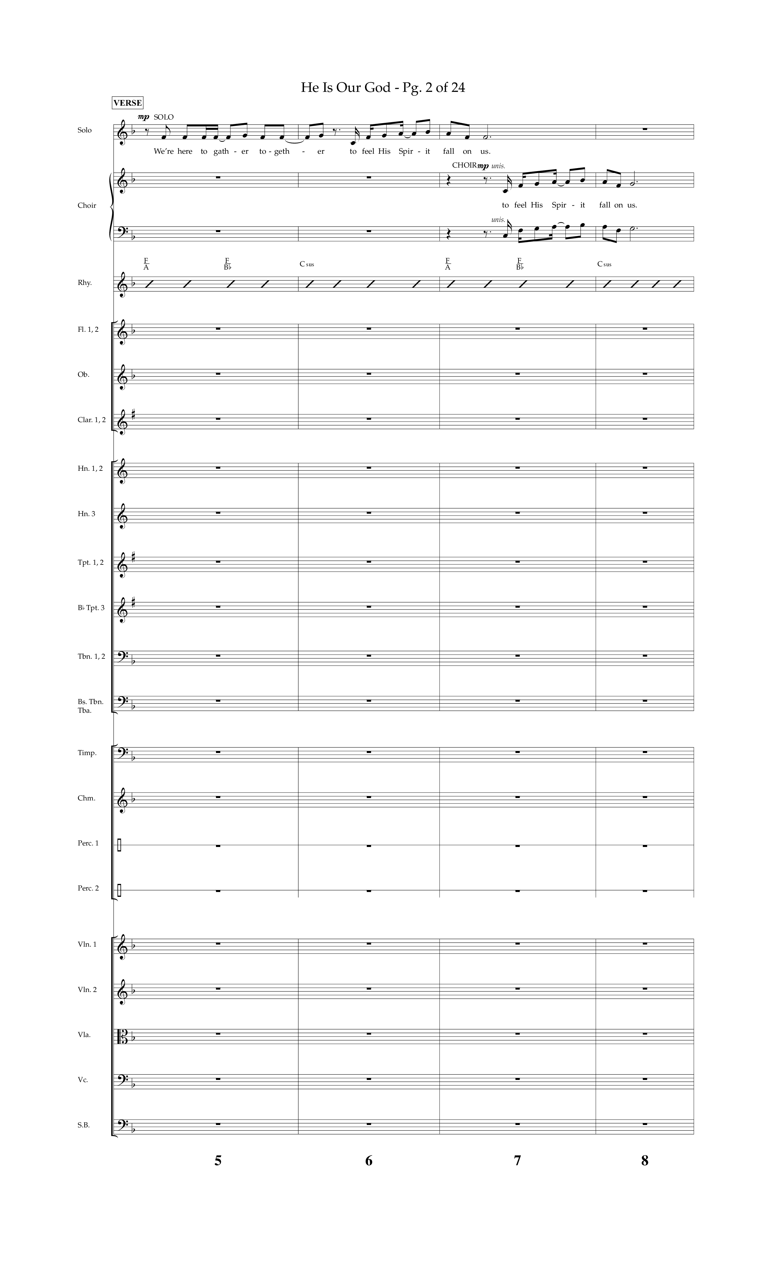 He Is Our God (Choral Anthem SATB) Conductor's Score (Lifeway Choral / Arr. John Bolin / Arr. Don Koch / Arr. Eric Belvin / Orch. Phillip Keveren)