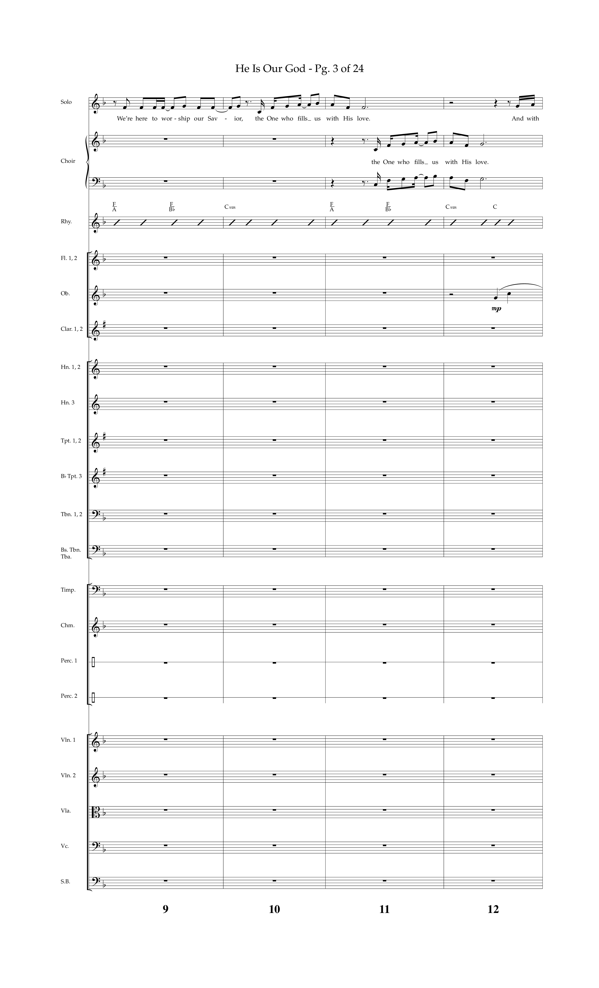 He Is Our God (Choral Anthem SATB) Conductor's Score (Lifeway Choral / Arr. John Bolin / Arr. Don Koch / Arr. Eric Belvin / Orch. Phillip Keveren)