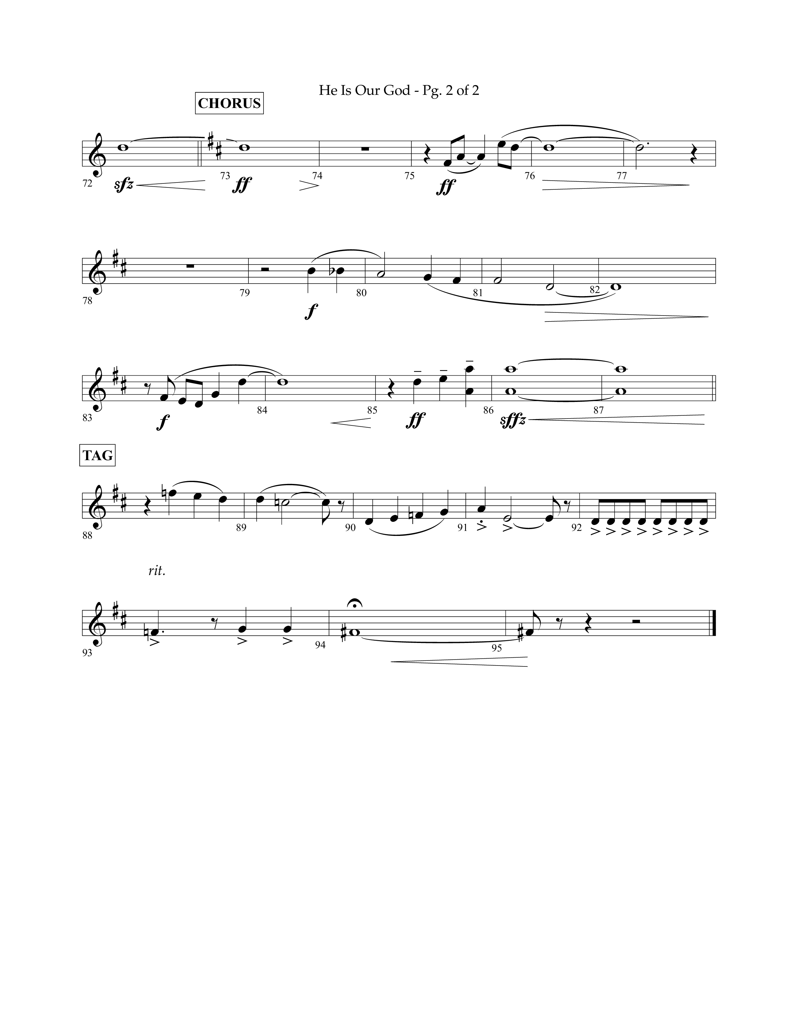 He Is Our God (Choral Anthem SATB) French Horn 3 (Lifeway Choral / Arr. John Bolin / Arr. Don Koch / Arr. Eric Belvin / Orch. Phillip Keveren)