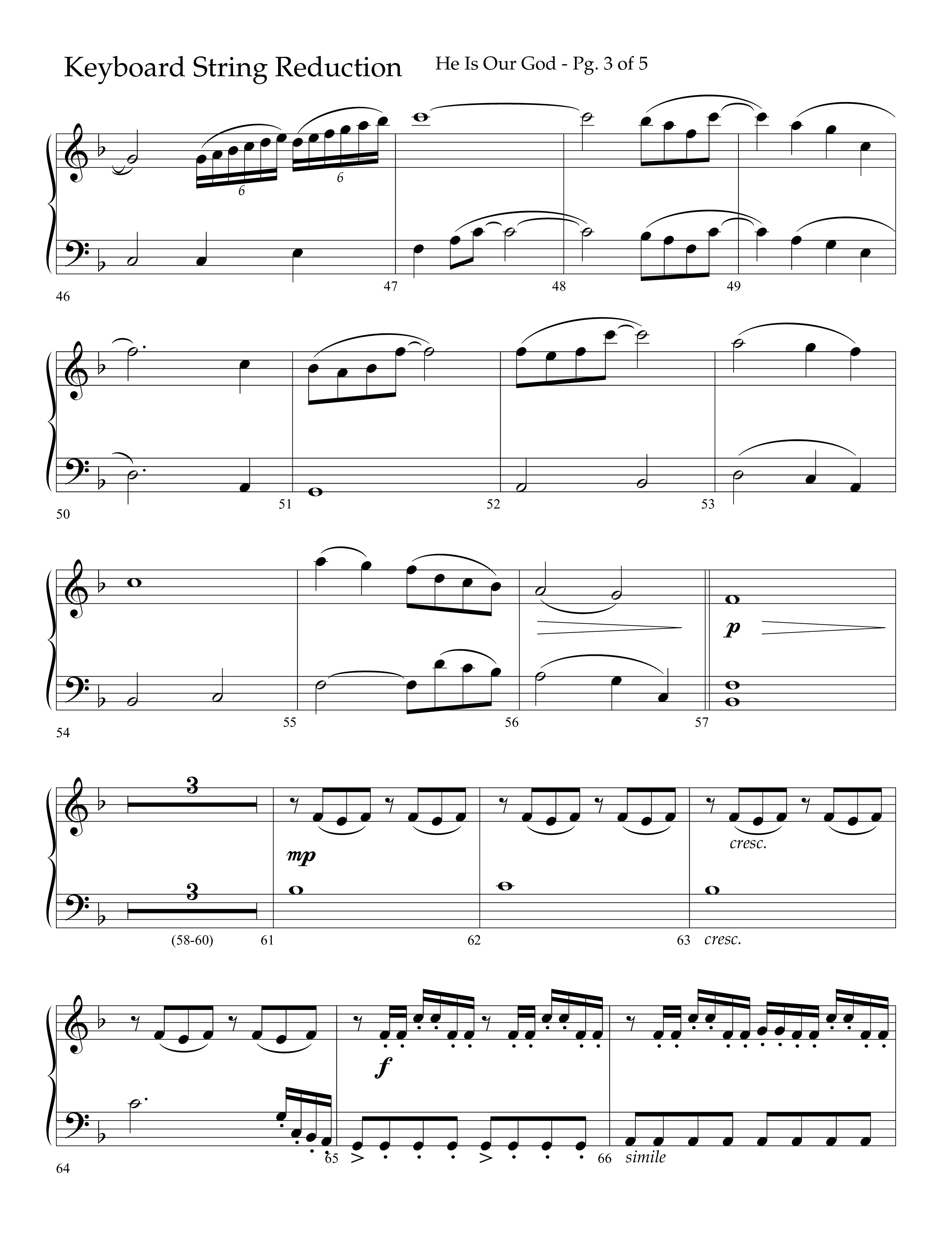 He Is Our God (Choral Anthem SATB) String Reduction (Lifeway Choral / Arr. John Bolin / Arr. Don Koch / Arr. Eric Belvin / Orch. Phillip Keveren)