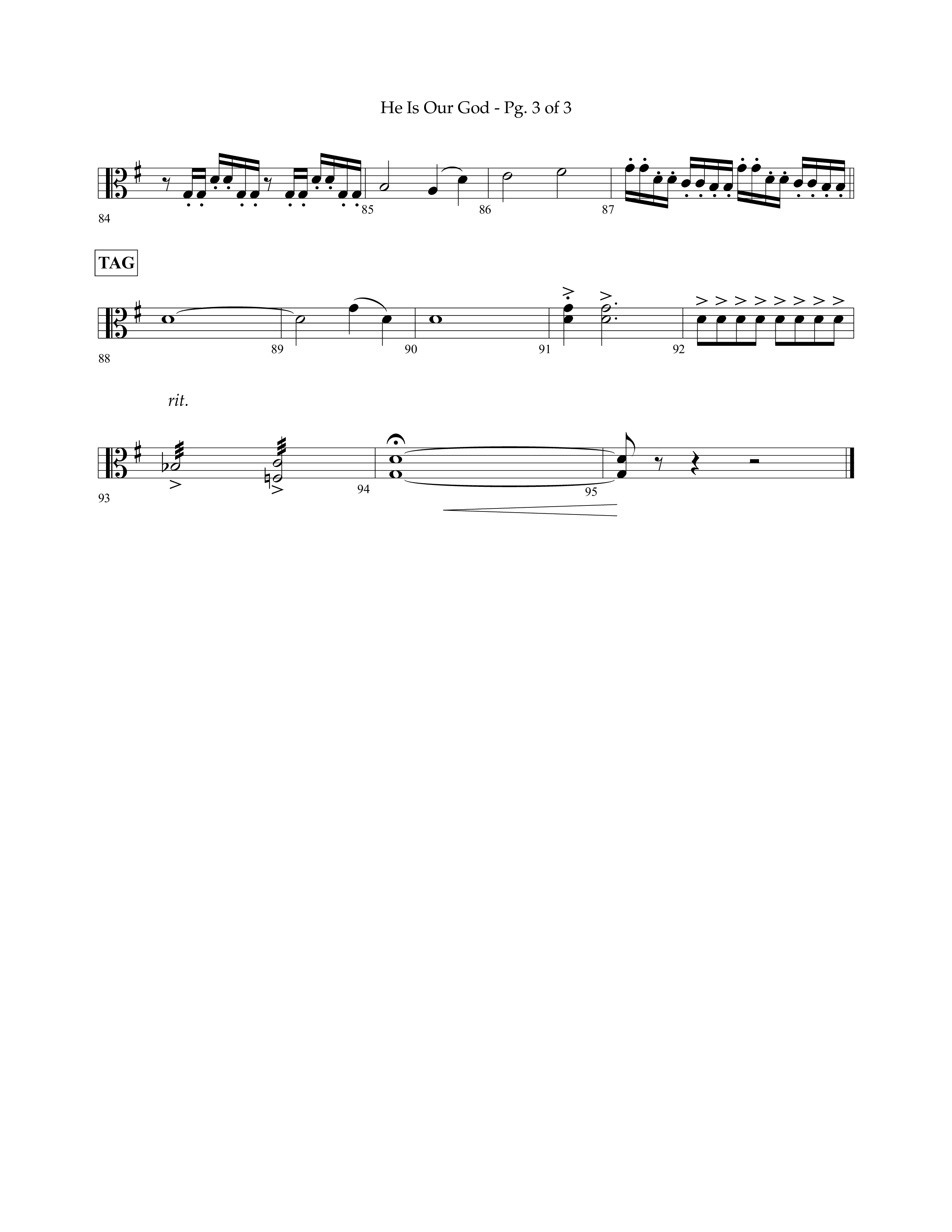 He Is Our God (Choral Anthem SATB) Viola (Lifeway Choral / Arr. John Bolin / Arr. Don Koch / Arr. Eric Belvin / Orch. Phillip Keveren)