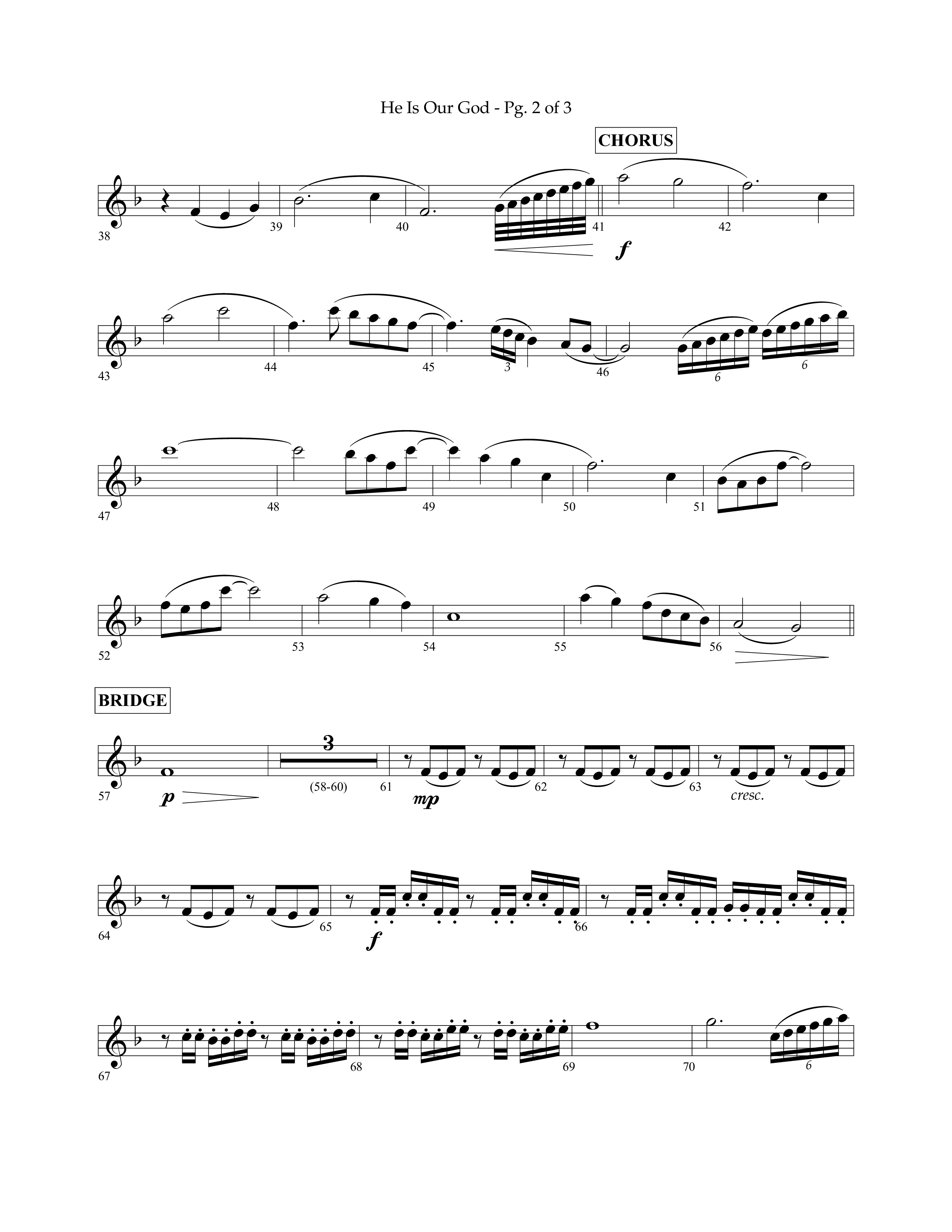 He Is Our God (Choral Anthem SATB) Violin 1 (Lifeway Choral / Arr. John Bolin / Arr. Don Koch / Arr. Eric Belvin / Orch. Phillip Keveren)