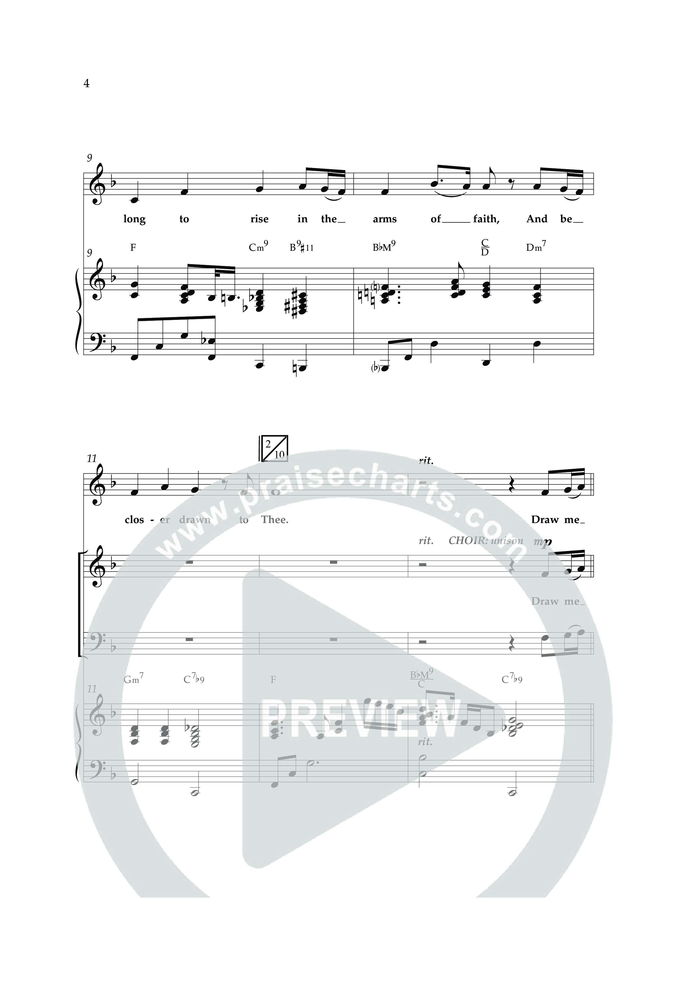 Near The Cross (Choral Anthem SATB) Anthem (SATB/Piano) (Lifeway Choral / Arr. David Wise / Orch. Cliff Duren)