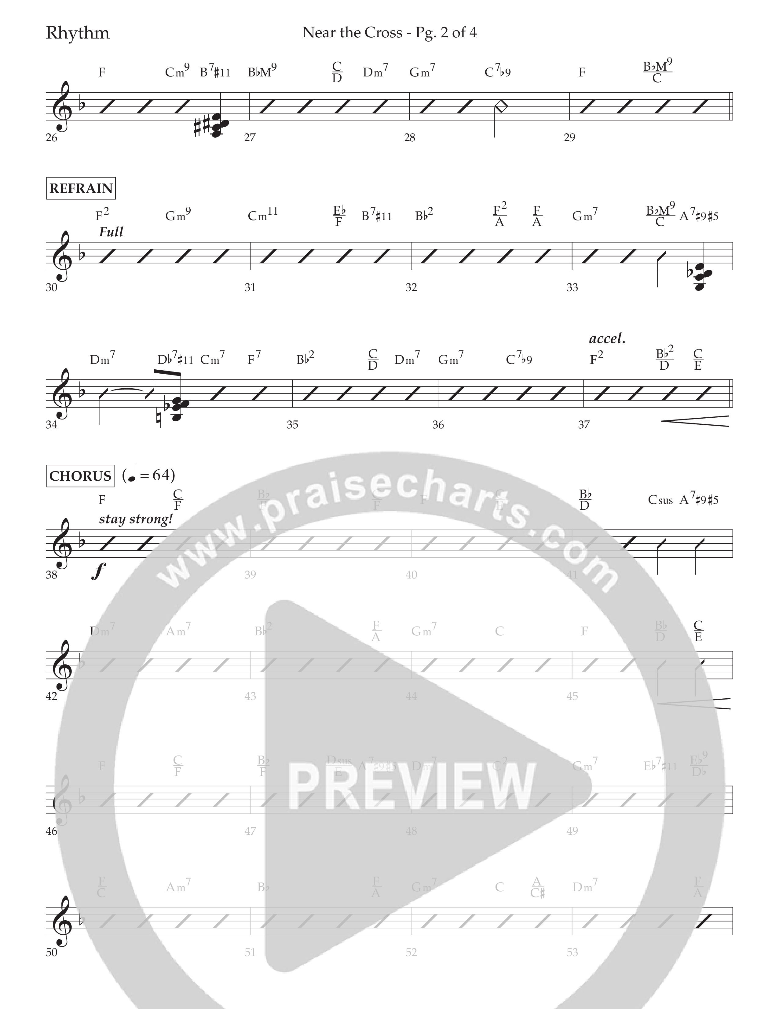 Near The Cross (Choral Anthem SATB) Lead Melody & Rhythm (Lifeway Choral / Arr. David Wise / Orch. Cliff Duren)