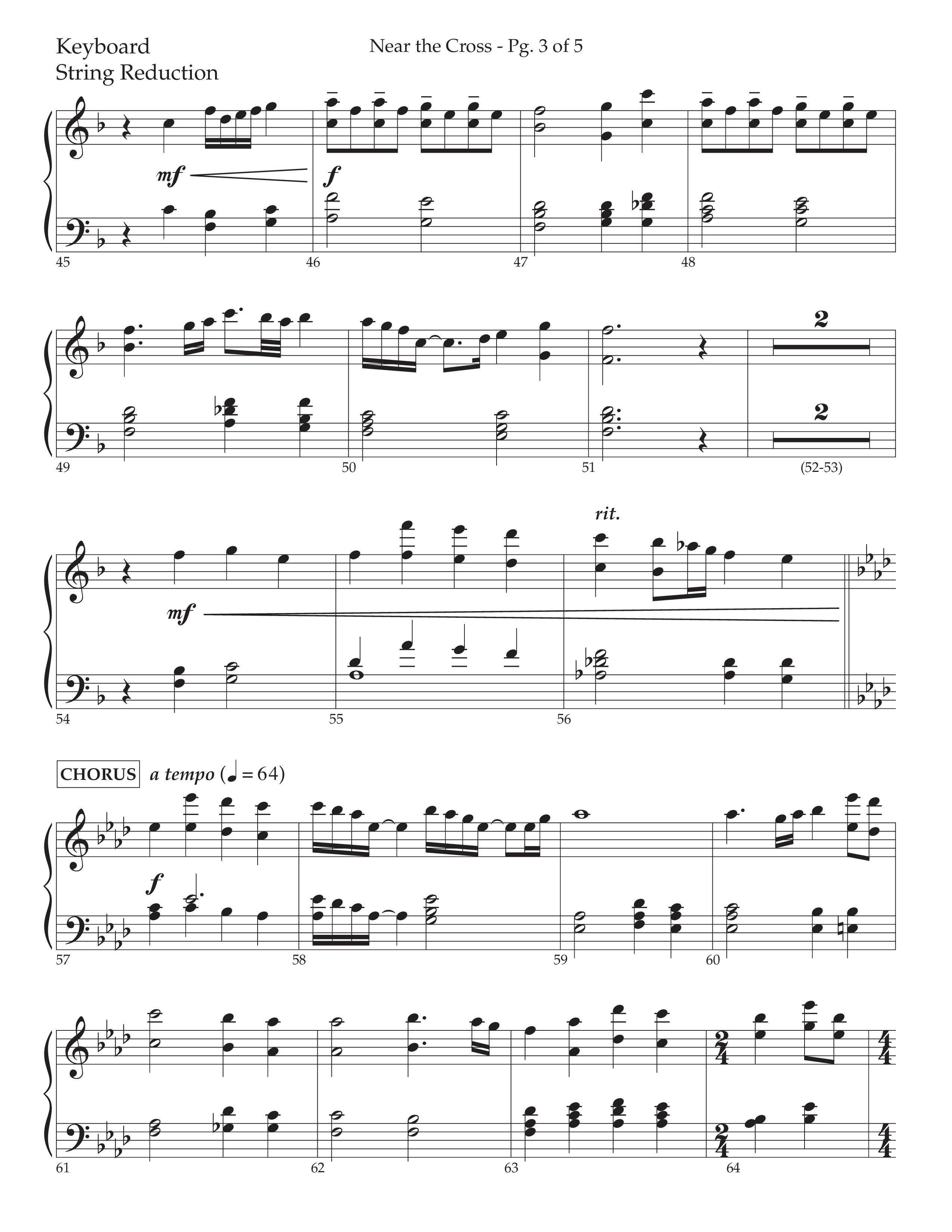 Near The Cross (Choral Anthem SATB) String Reduction (Lifeway Choral / Arr. David Wise / Orch. Cliff Duren)
