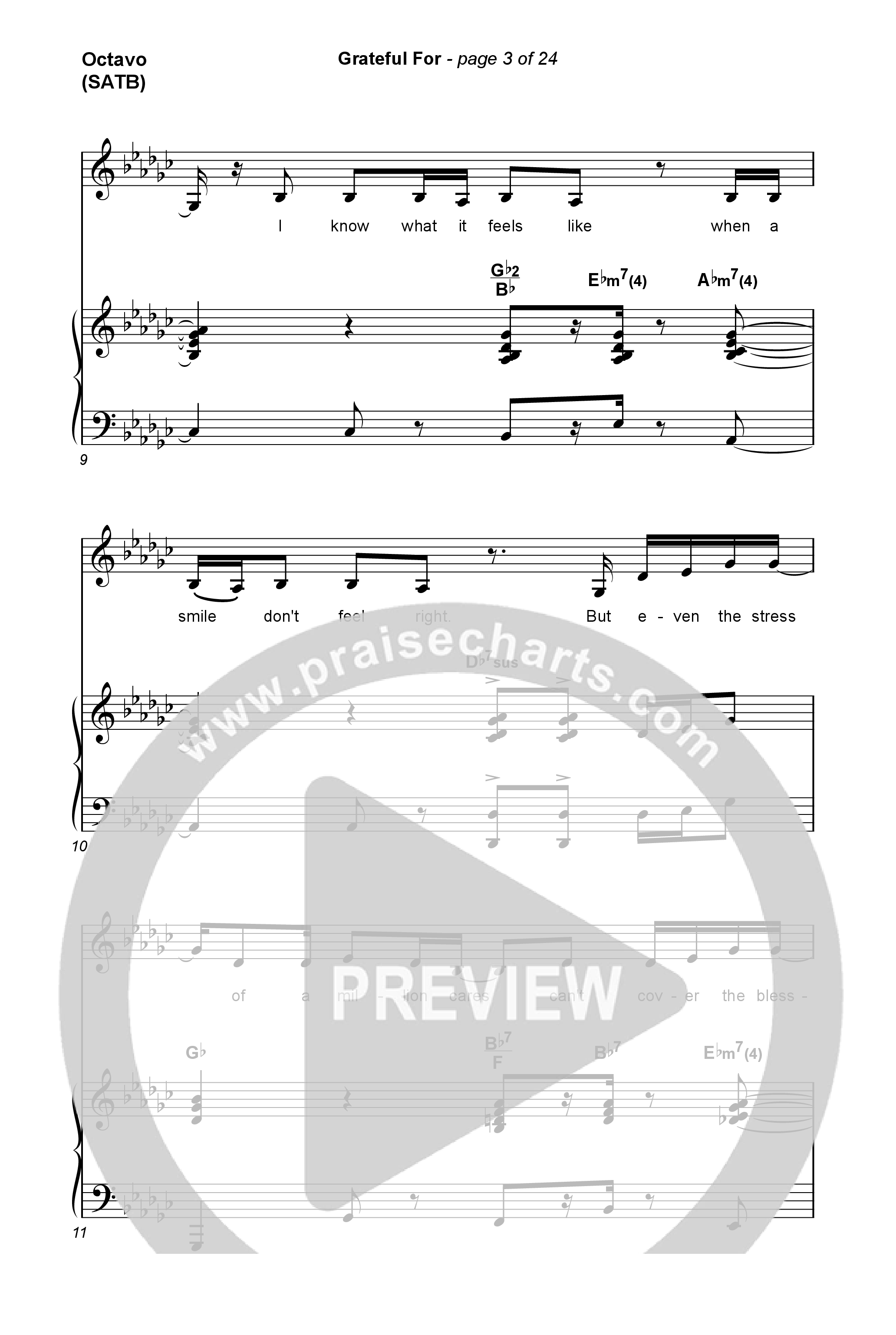 Grateful For (Choral Anthem SATB) Octavo (SATB & Pno) (Natalie Layne / Arr. Luke Gambill)