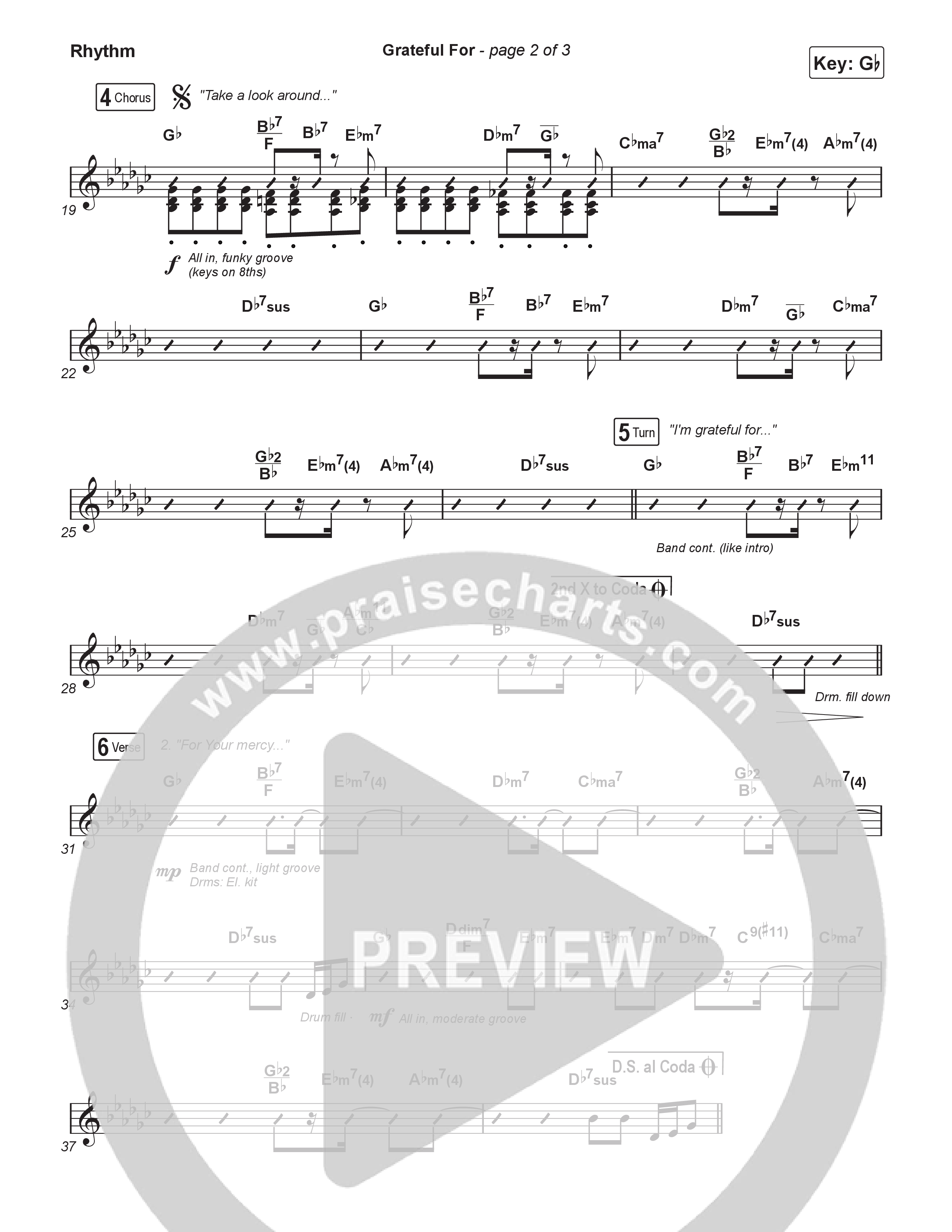 Grateful For (Choral Anthem SATB) Rhythm Pack (Natalie Layne / Arr. Luke Gambill)