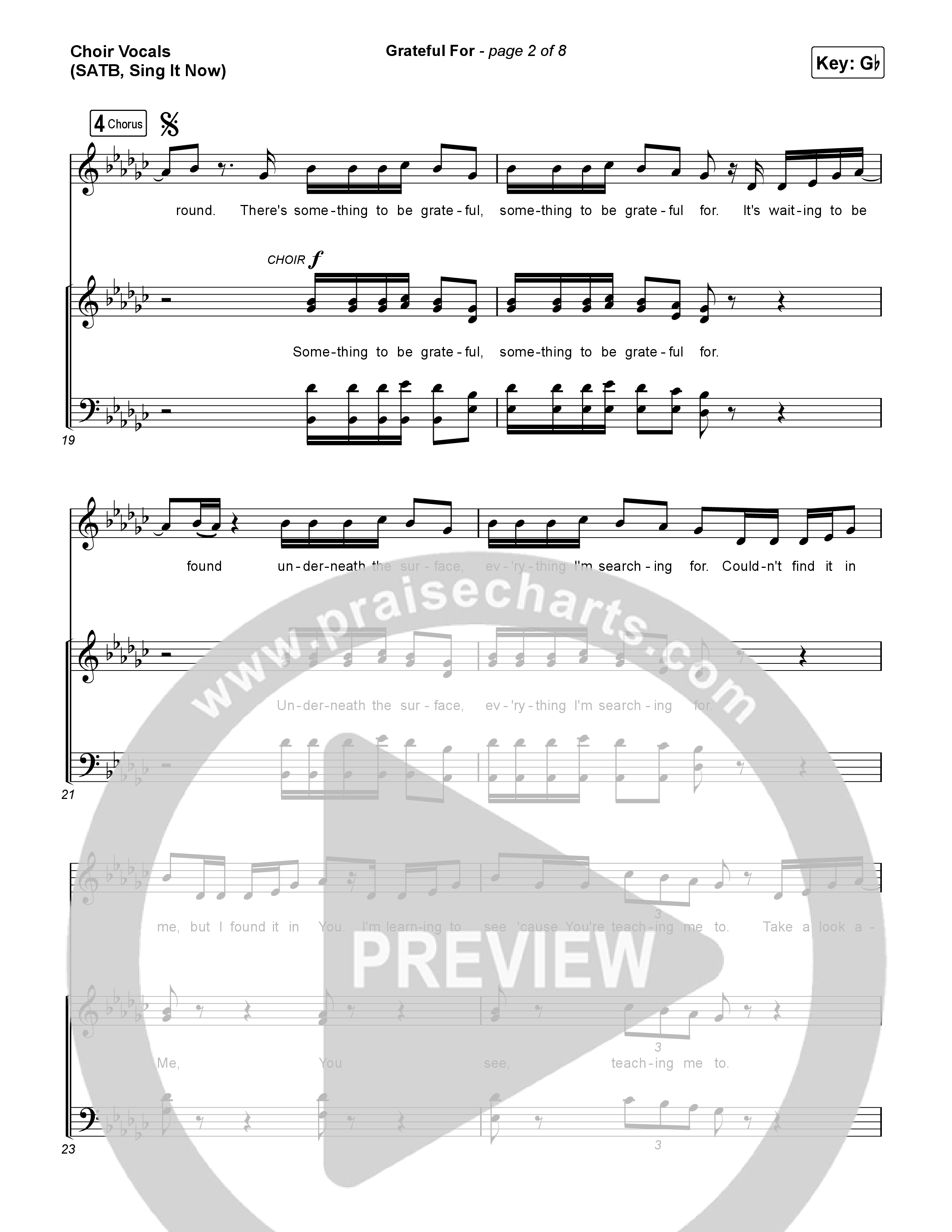 Grateful For (Sing It Now) Choir Sheet (SATB) (Natalie Layne / Arr. Luke Gambill)