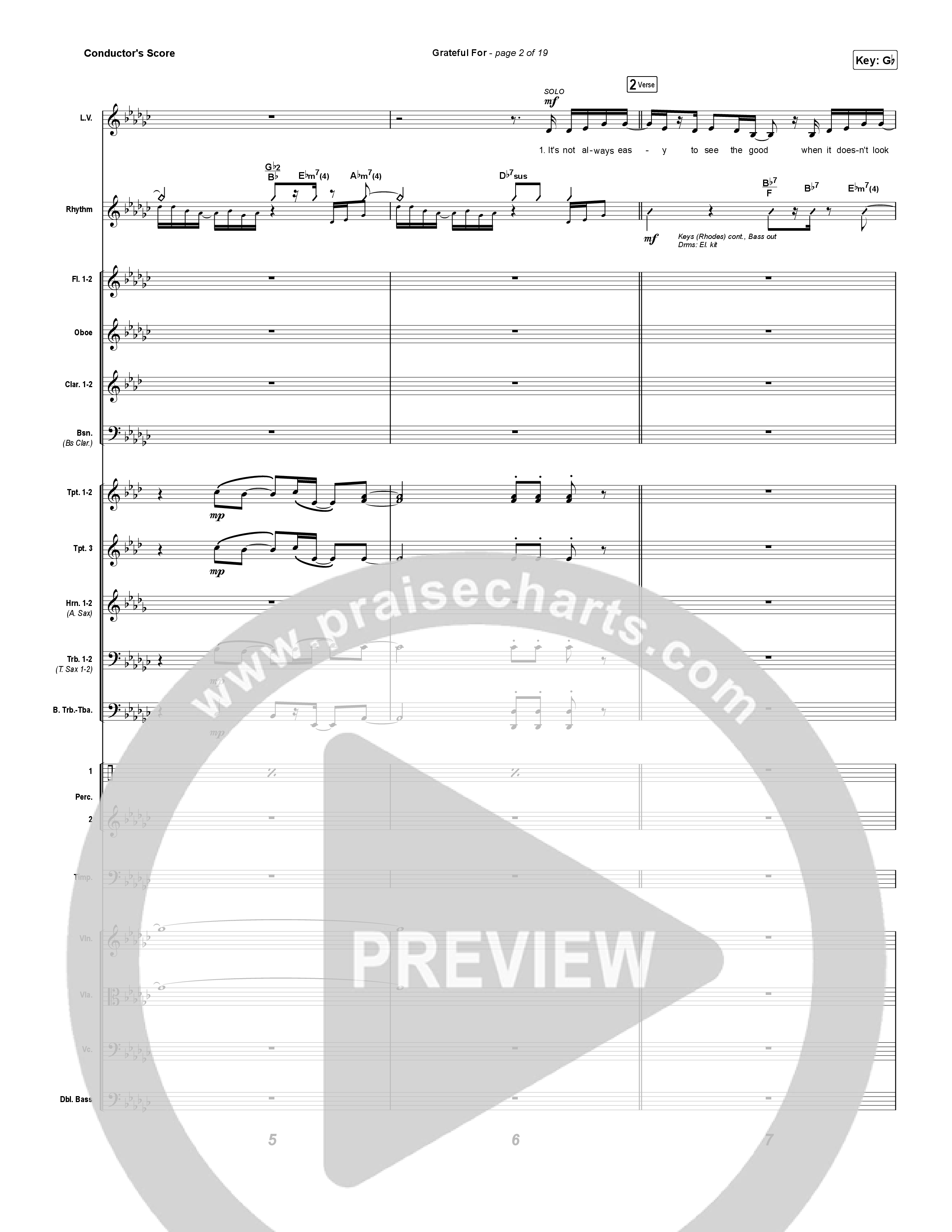 Grateful For (Sing It Now) Orchestration (Natalie Layne / Arr. Luke Gambill)