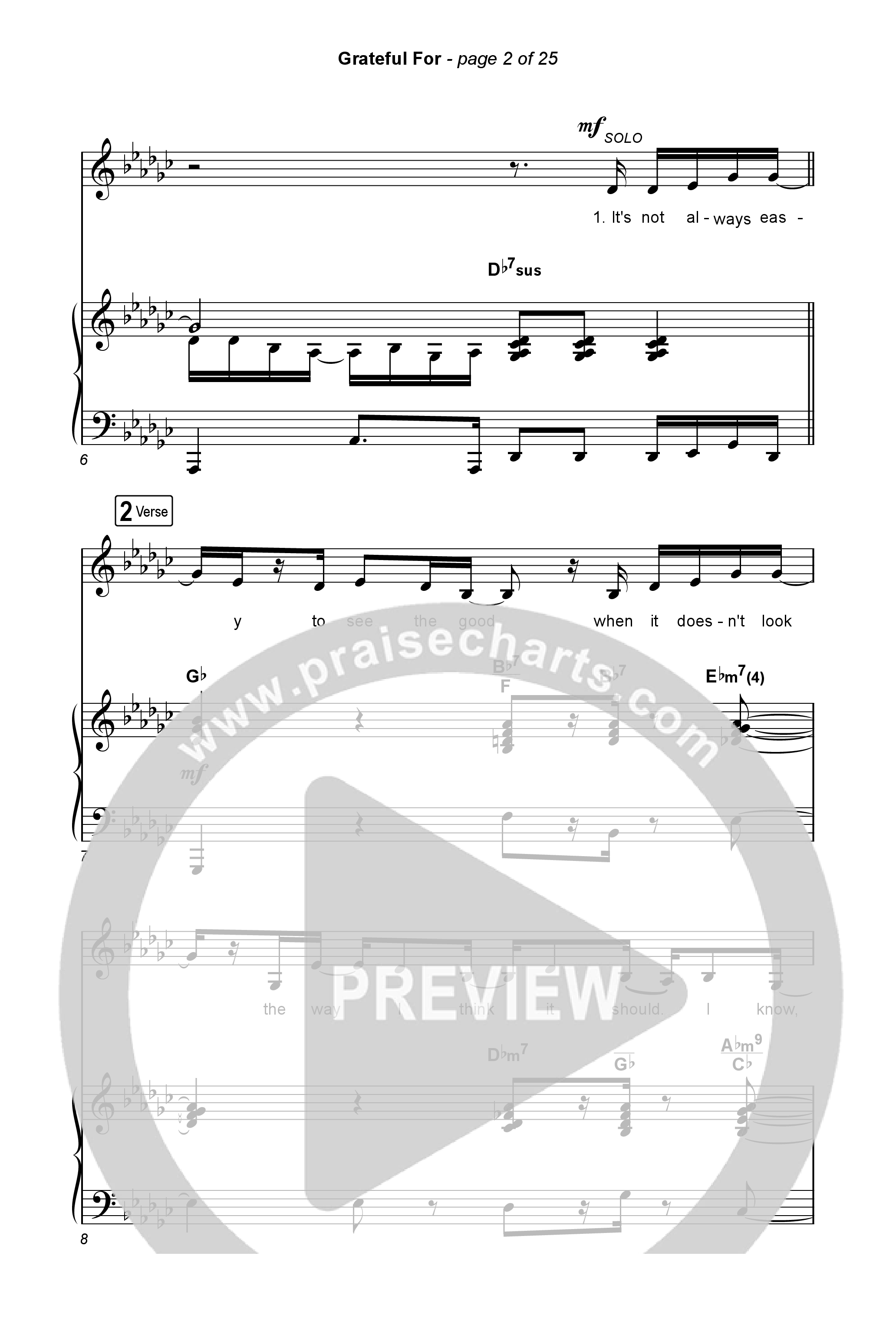 Grateful For (Sing It Now) Octavo (SATB & Pno) (Natalie Layne / Arr. Luke Gambill)