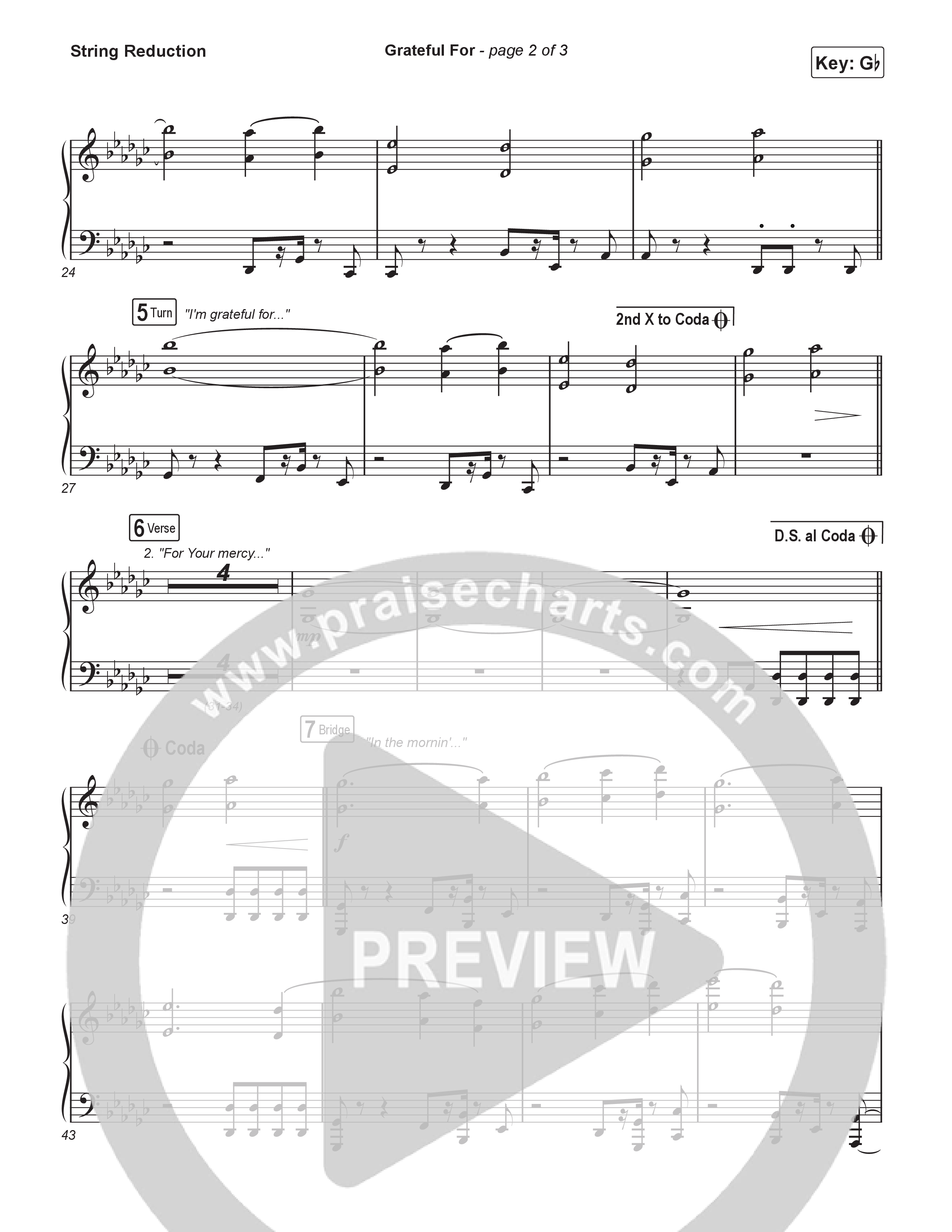 Grateful For (Sing It Now) String Reduction (Natalie Layne / Arr. Luke Gambill)