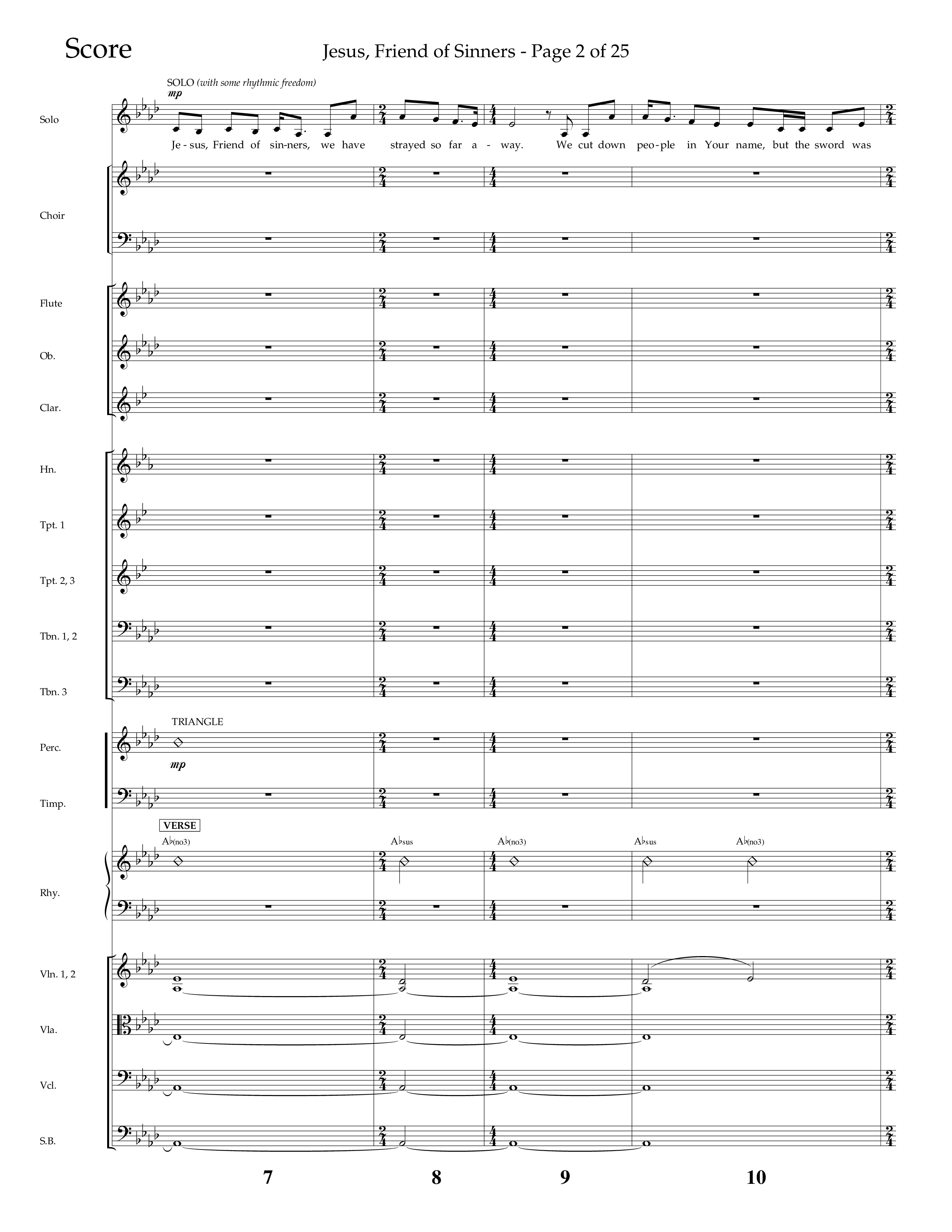Jesus Friend Of Sinners (Choral Anthem SATB) Orchestration (Lifeway Choral / Arr. Russell Mauldin)