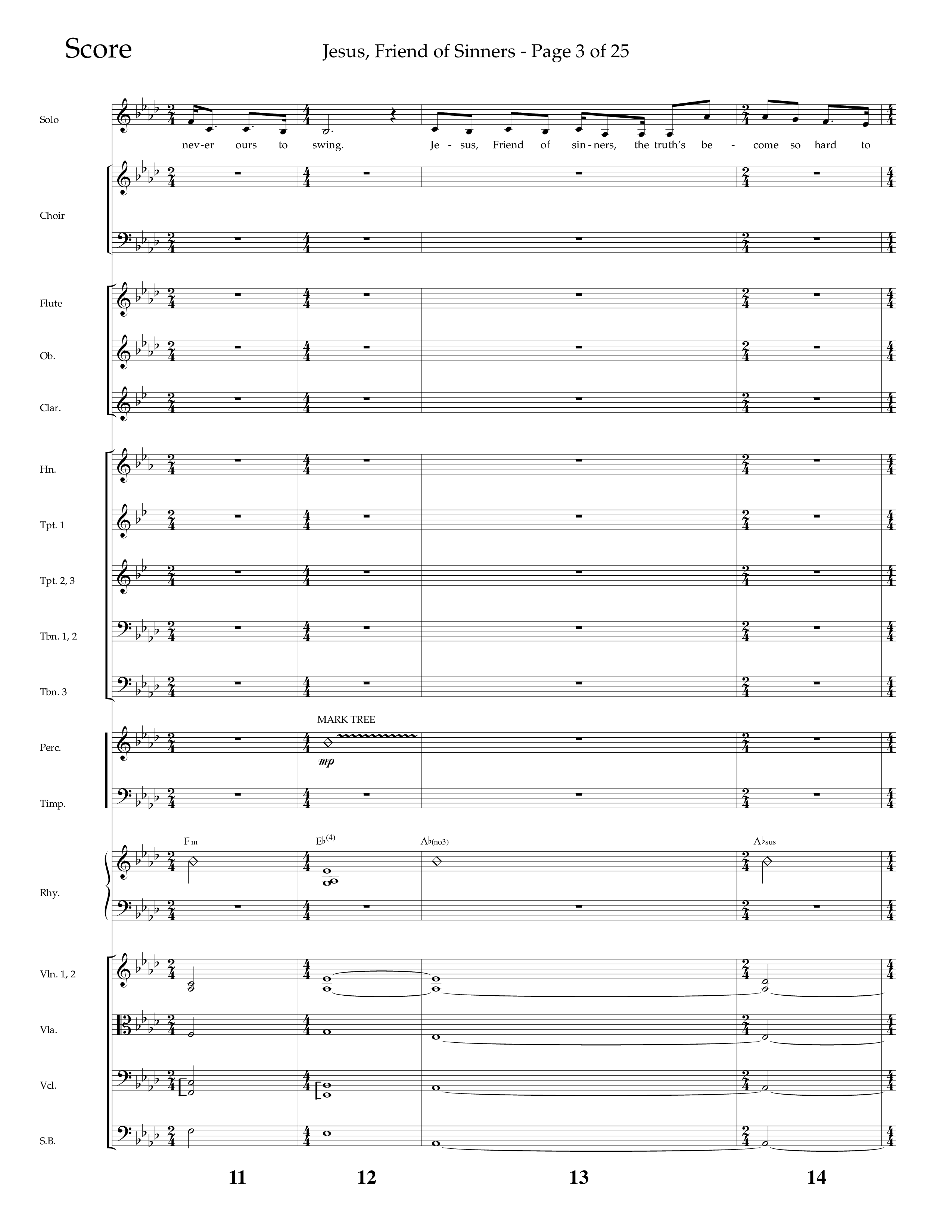 Jesus Friend Of Sinners (Choral Anthem SATB) Orchestration (Lifeway Choral / Arr. Russell Mauldin)