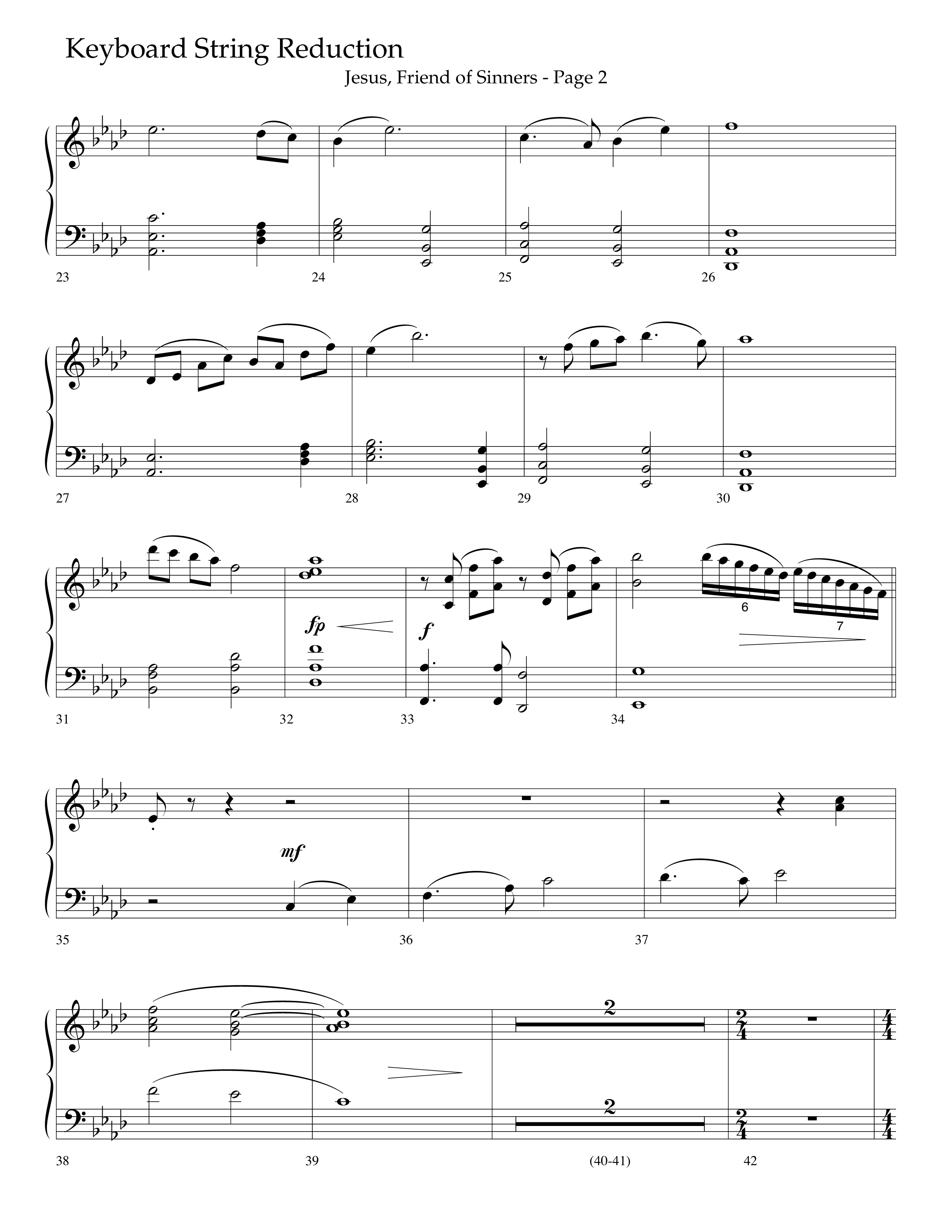 Jesus Friend Of Sinners (Choral Anthem SATB) String Reduction (Lifeway Choral / Arr. Russell Mauldin)