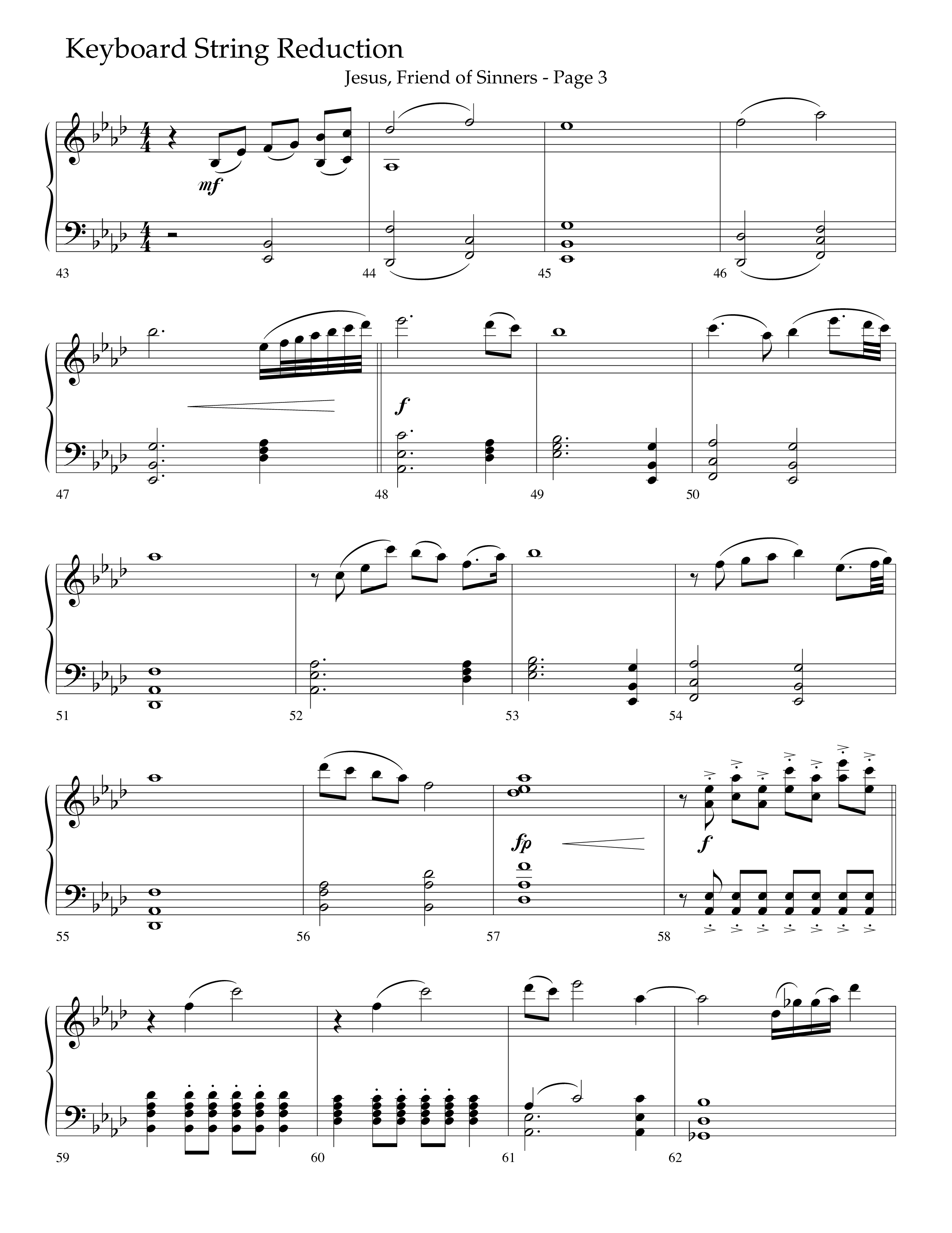Jesus Friend Of Sinners (Choral Anthem SATB) String Reduction (Lifeway Choral / Arr. Russell Mauldin)