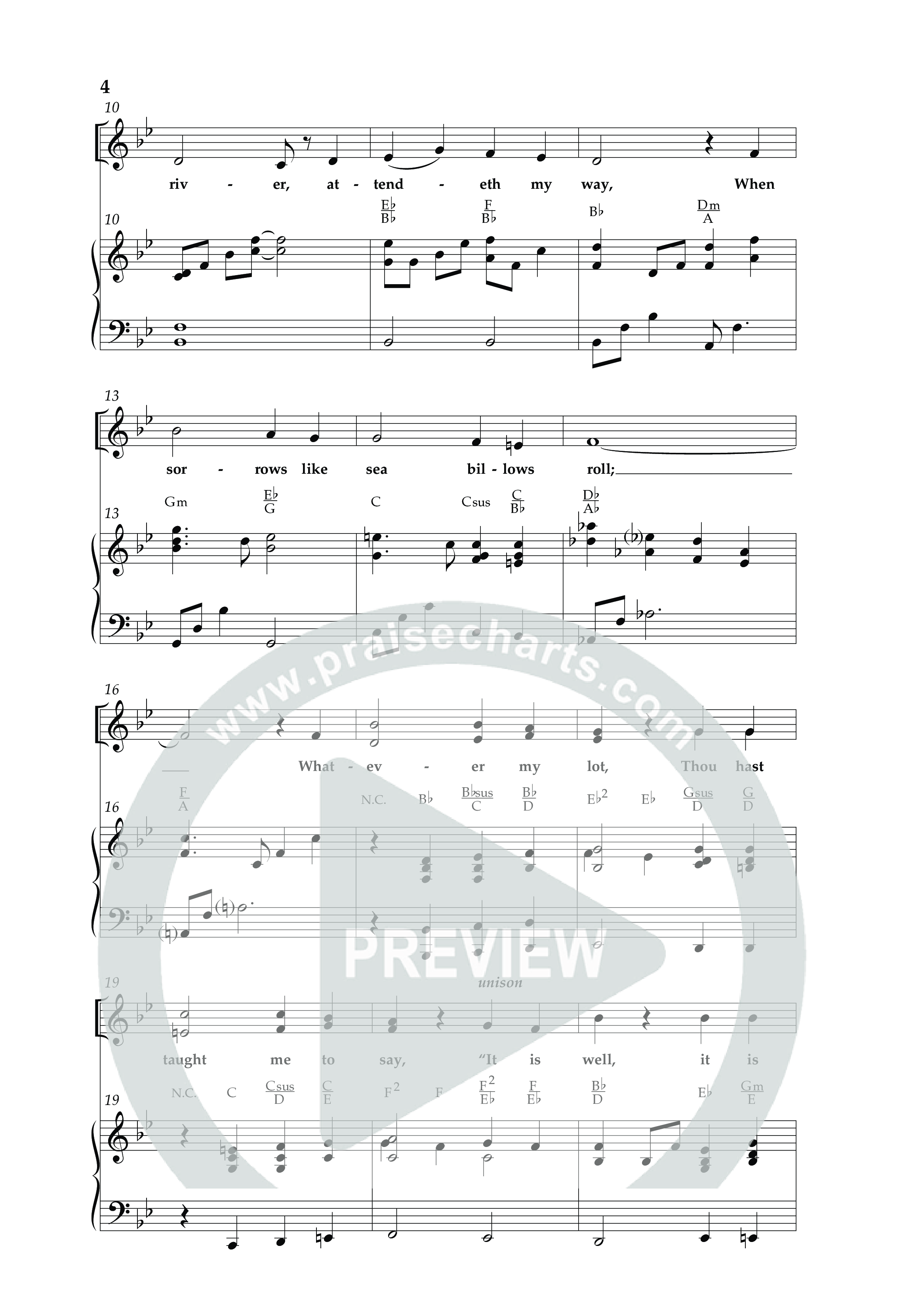 It Is Well (Choral Anthem SATB) Anthem (SATB/Piano) (Lifeway Choral / Arr. Dave Williamson)
