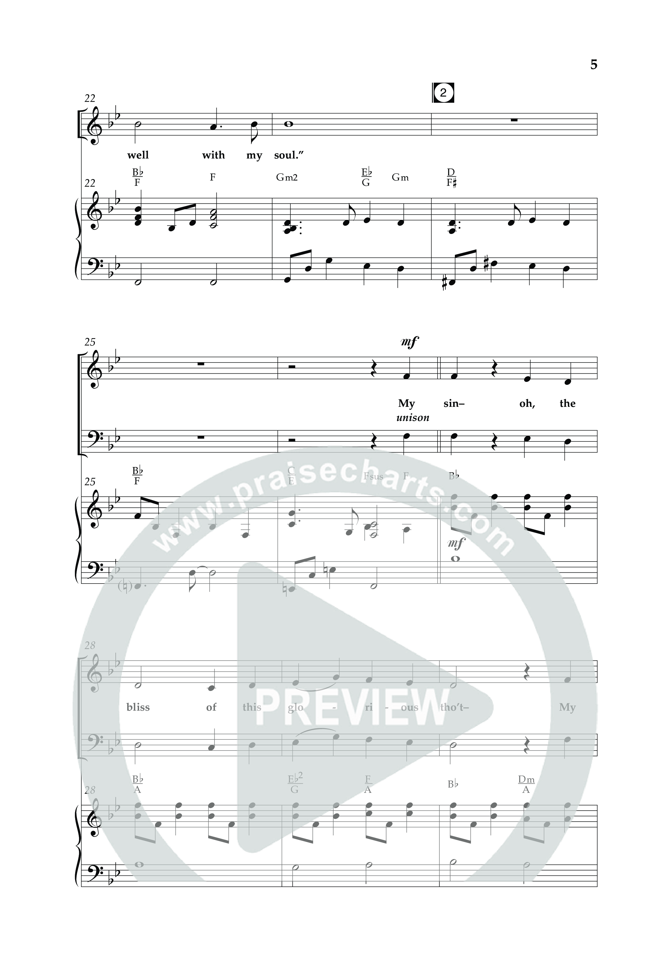 It Is Well (Choral Anthem SATB) Anthem (SATB/Piano) (Lifeway Choral / Arr. Dave Williamson)
