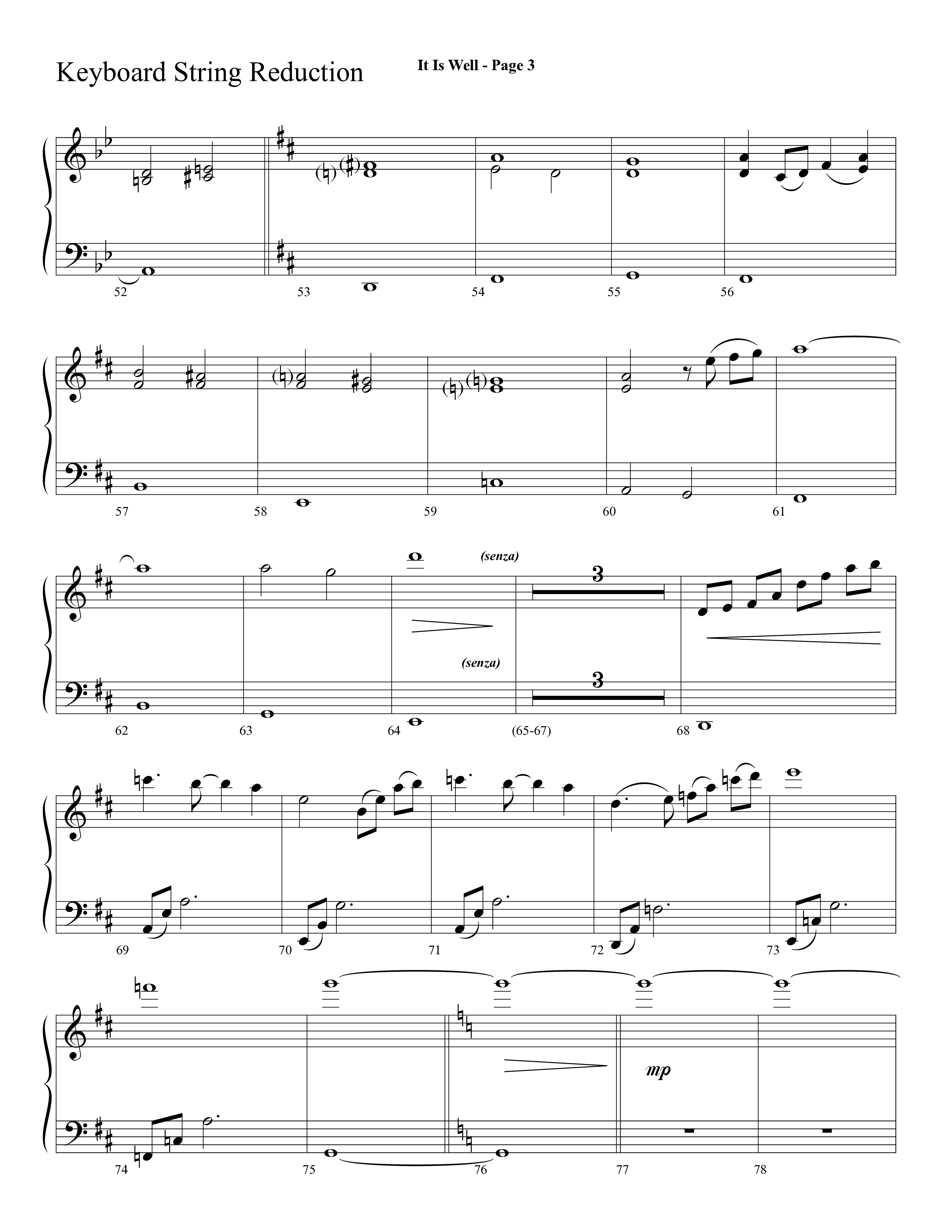 It Is Well (Choral Anthem SATB) String Reduction (Lifeway Choral / Arr. Dave Williamson)